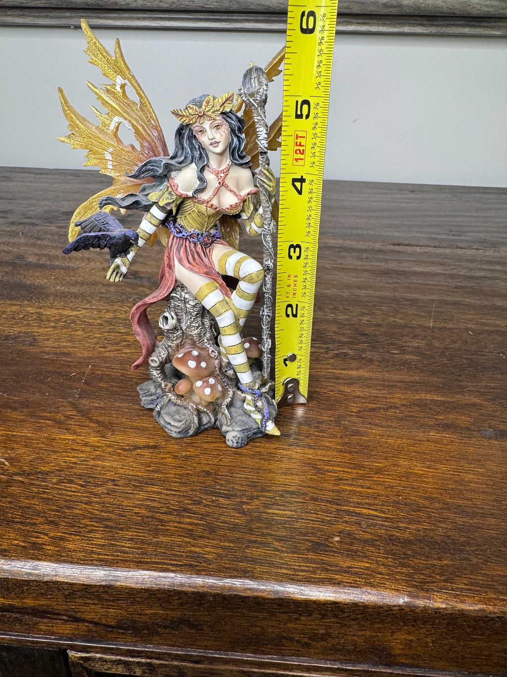 Autumn Fairy with Raven and Scepter