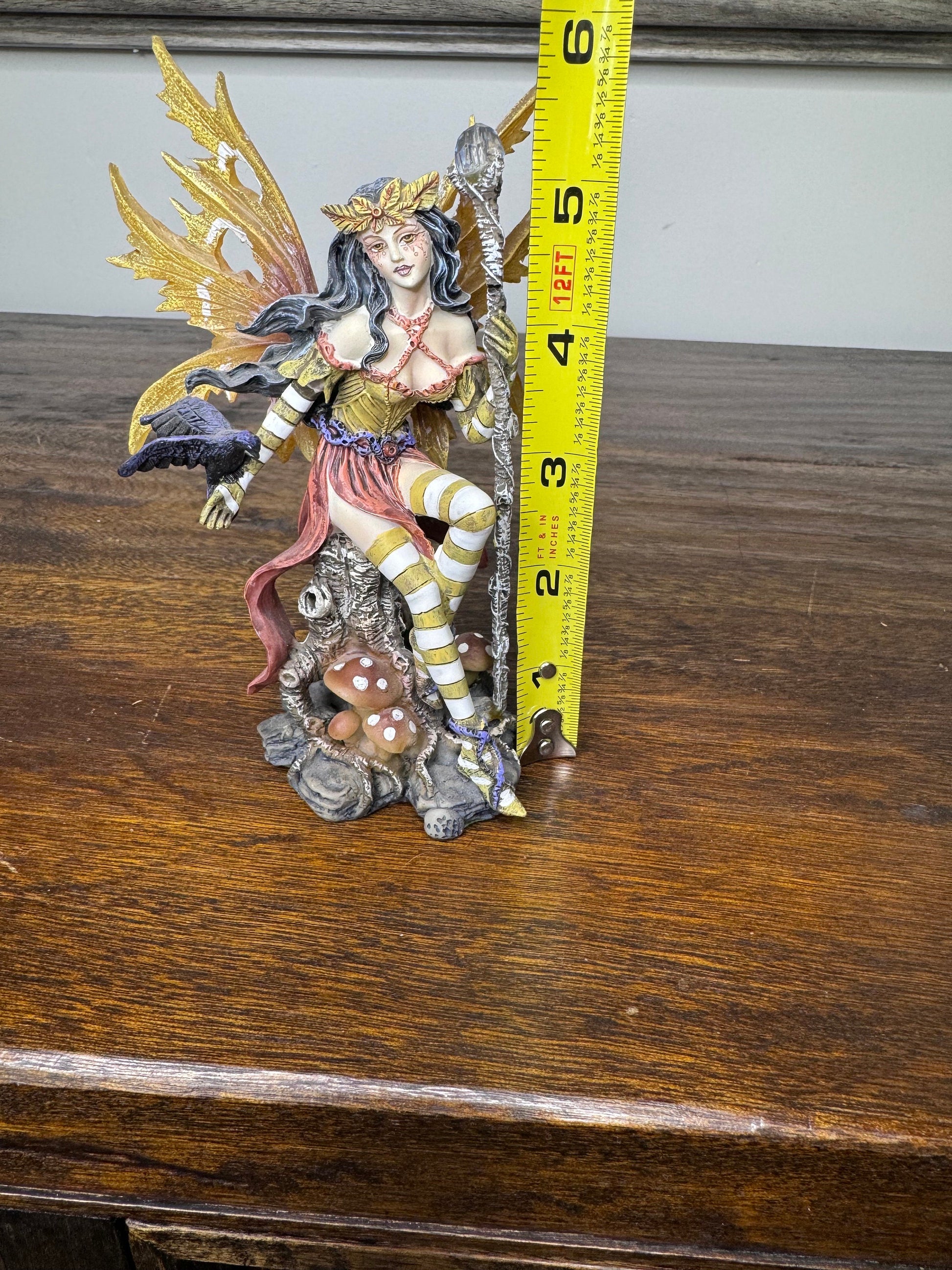 Autumn Fairy with Raven and Scepter