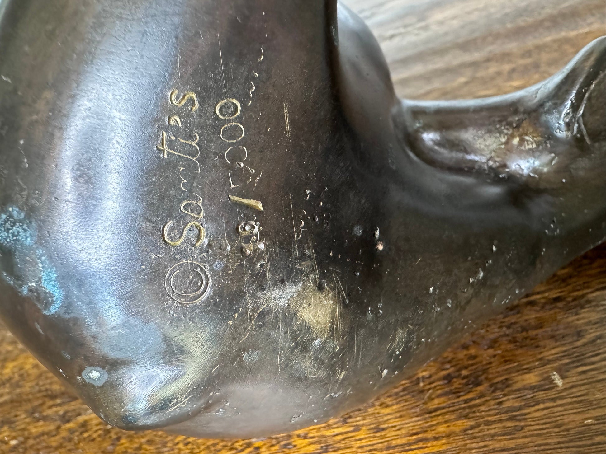 Vintage Signed and Numbered Santi’s Bronze Bear Cub