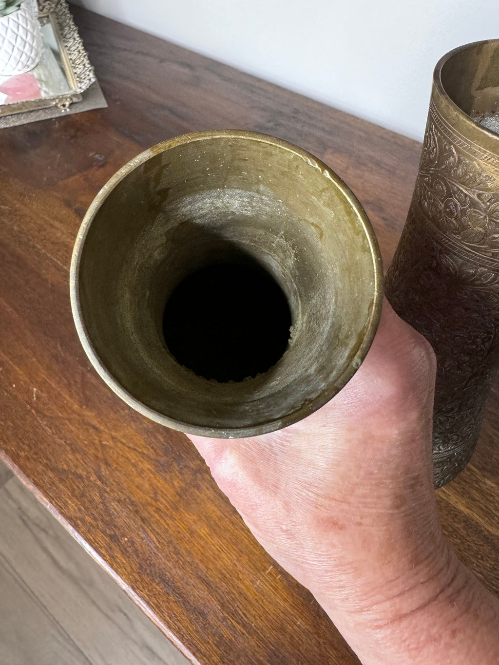 Vintage Set of Brass Vases made in India