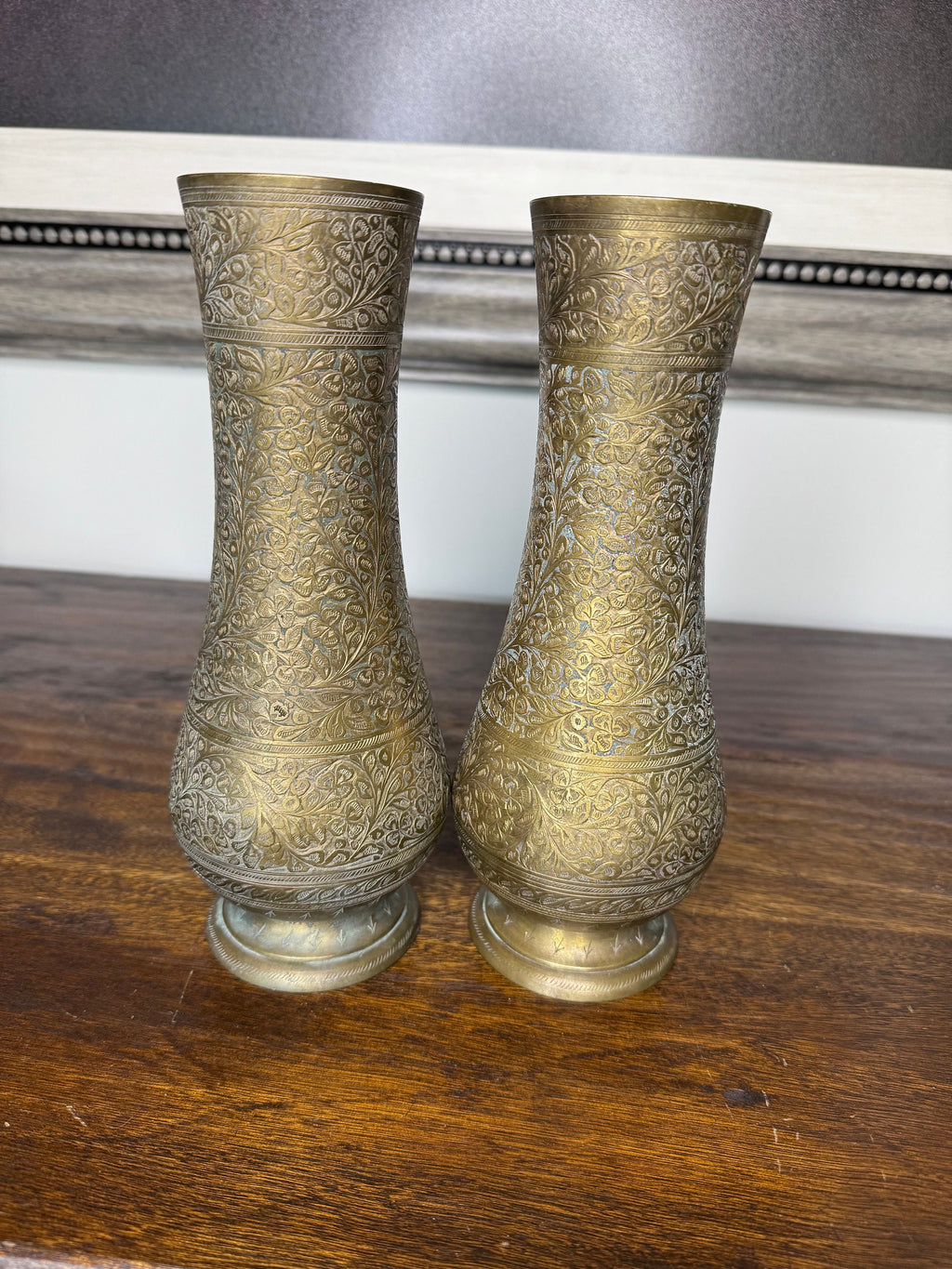 Vintage Set of Brass Vases made in India