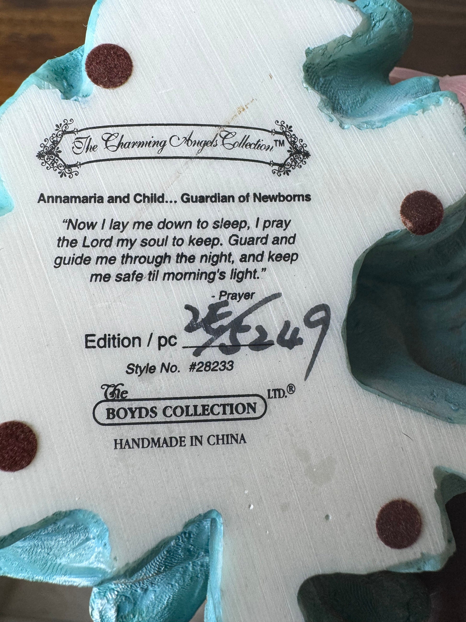 The Charming Angels Collection Annamaria and Child- Guardian of Newborns