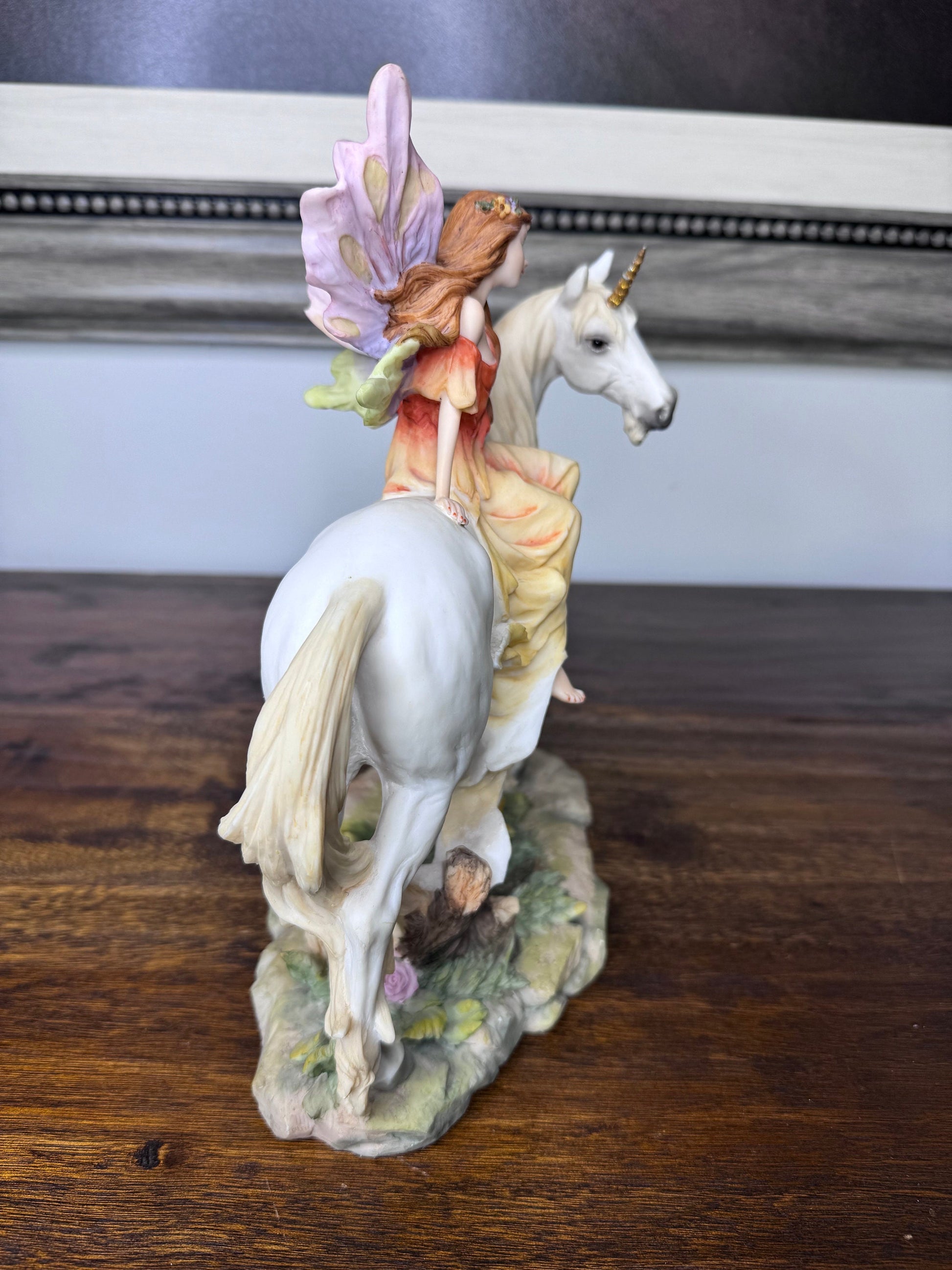 Beautiful Fairy and Unicorn Figurine by Veronese