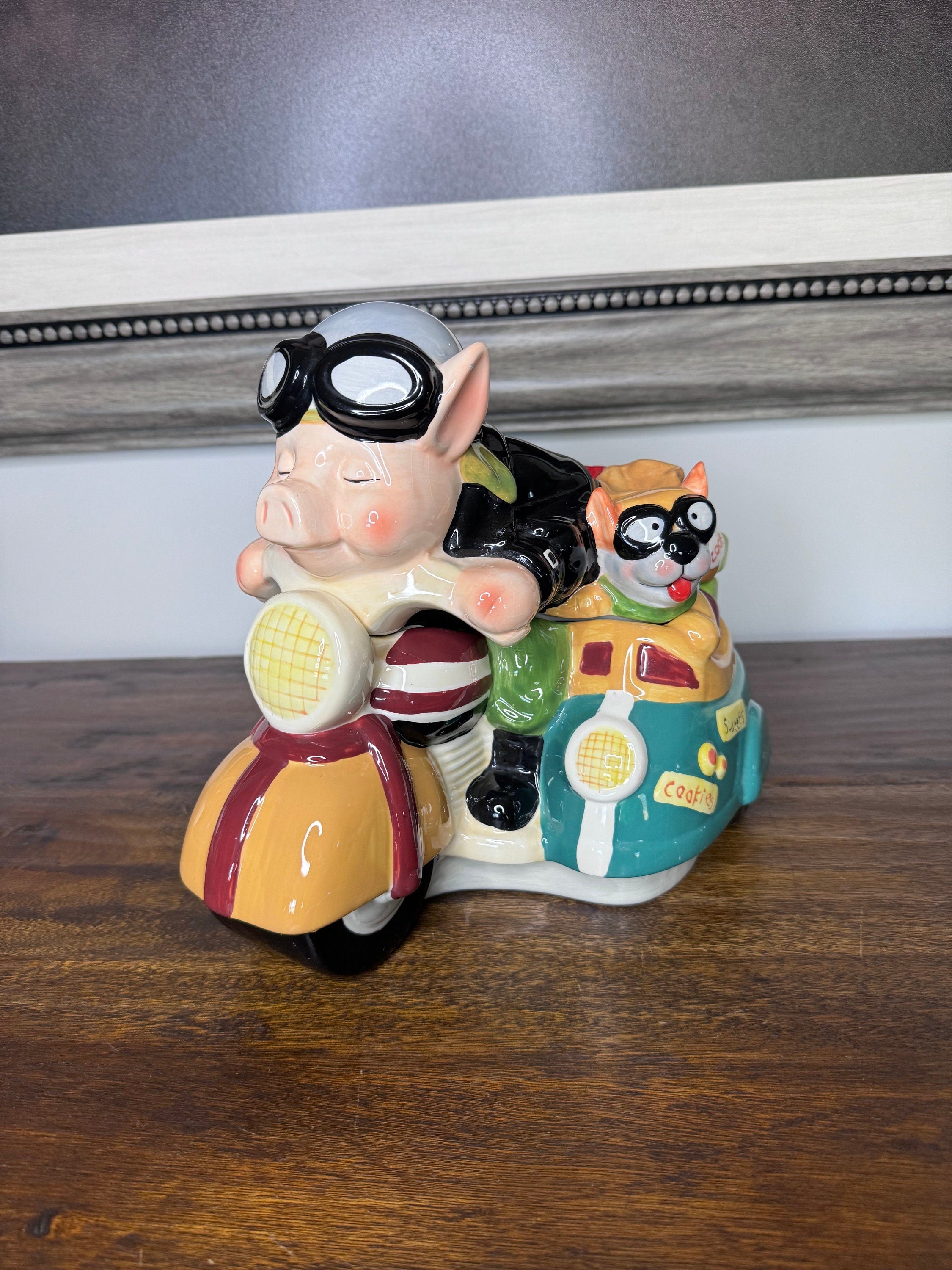 Adorable Hog and a Dog Cookie Jar