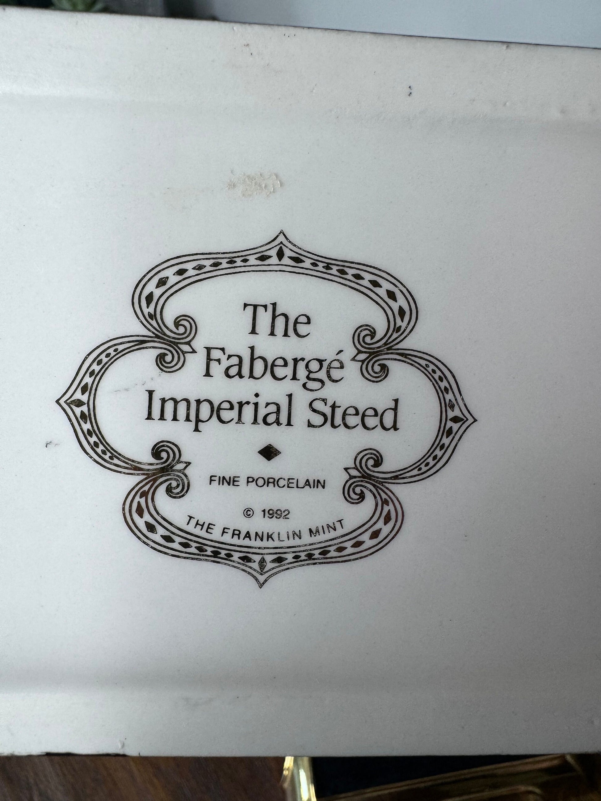 Stunning 1992 Faberge’ Imperial Steed by Franklin Mint