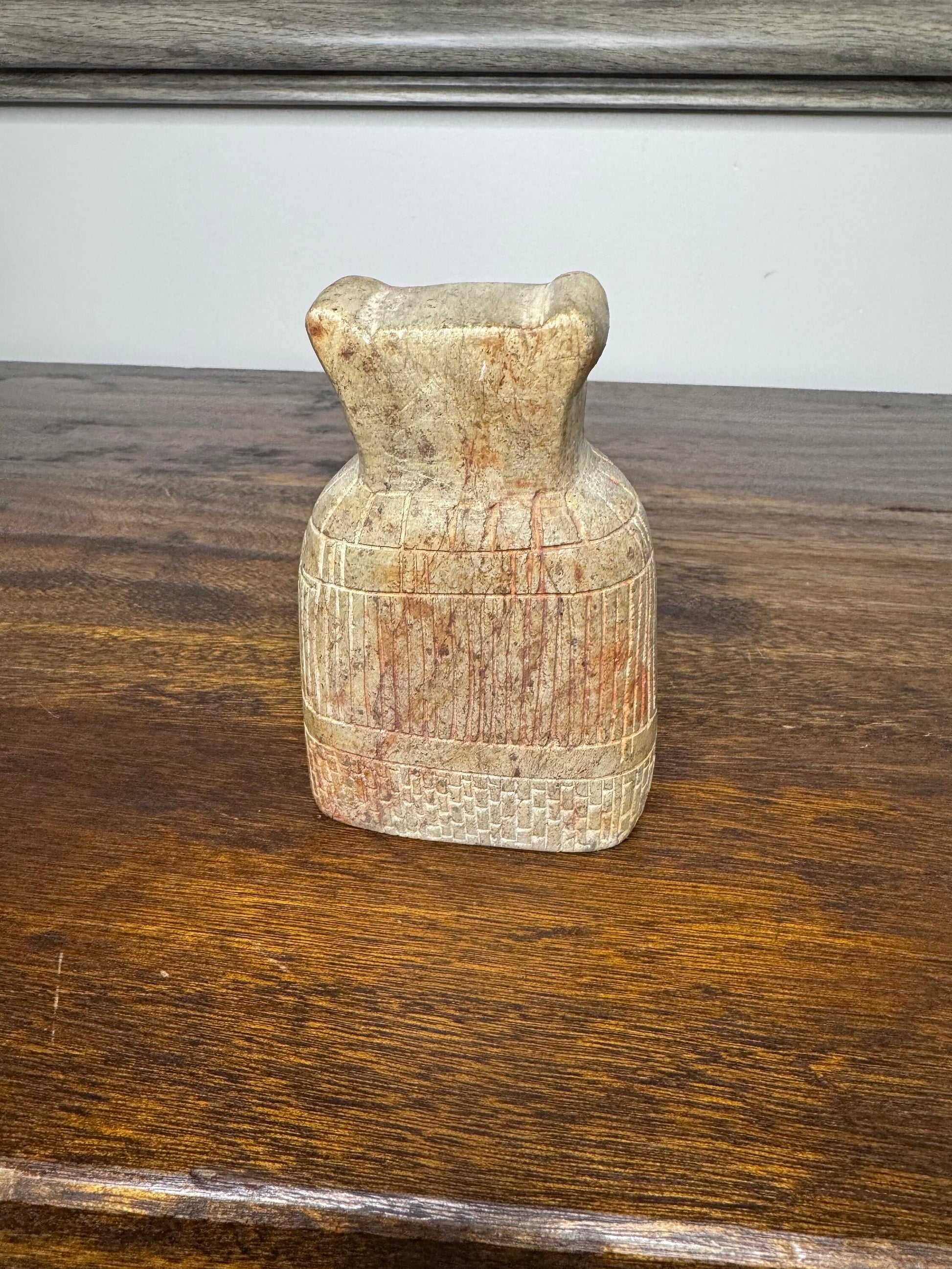 Stone Carved Egyptian God Figurine