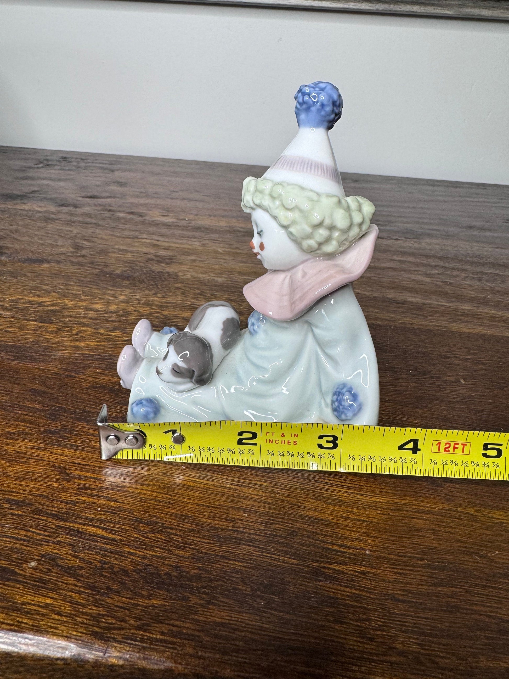 Retired Lladro Pierrot with Puppy