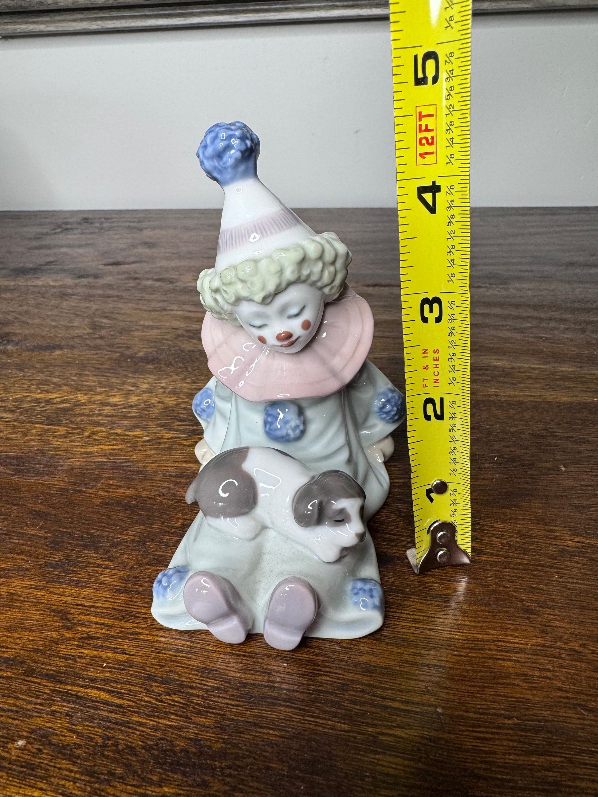 Retired Lladro Pierrot with Puppy
