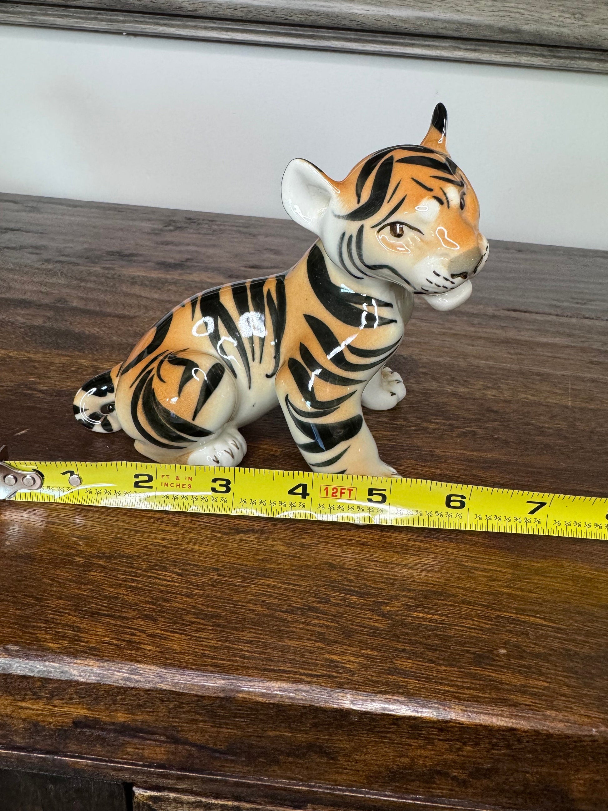 Vintage Russian Lomonosov Porcelain Tiger Cub