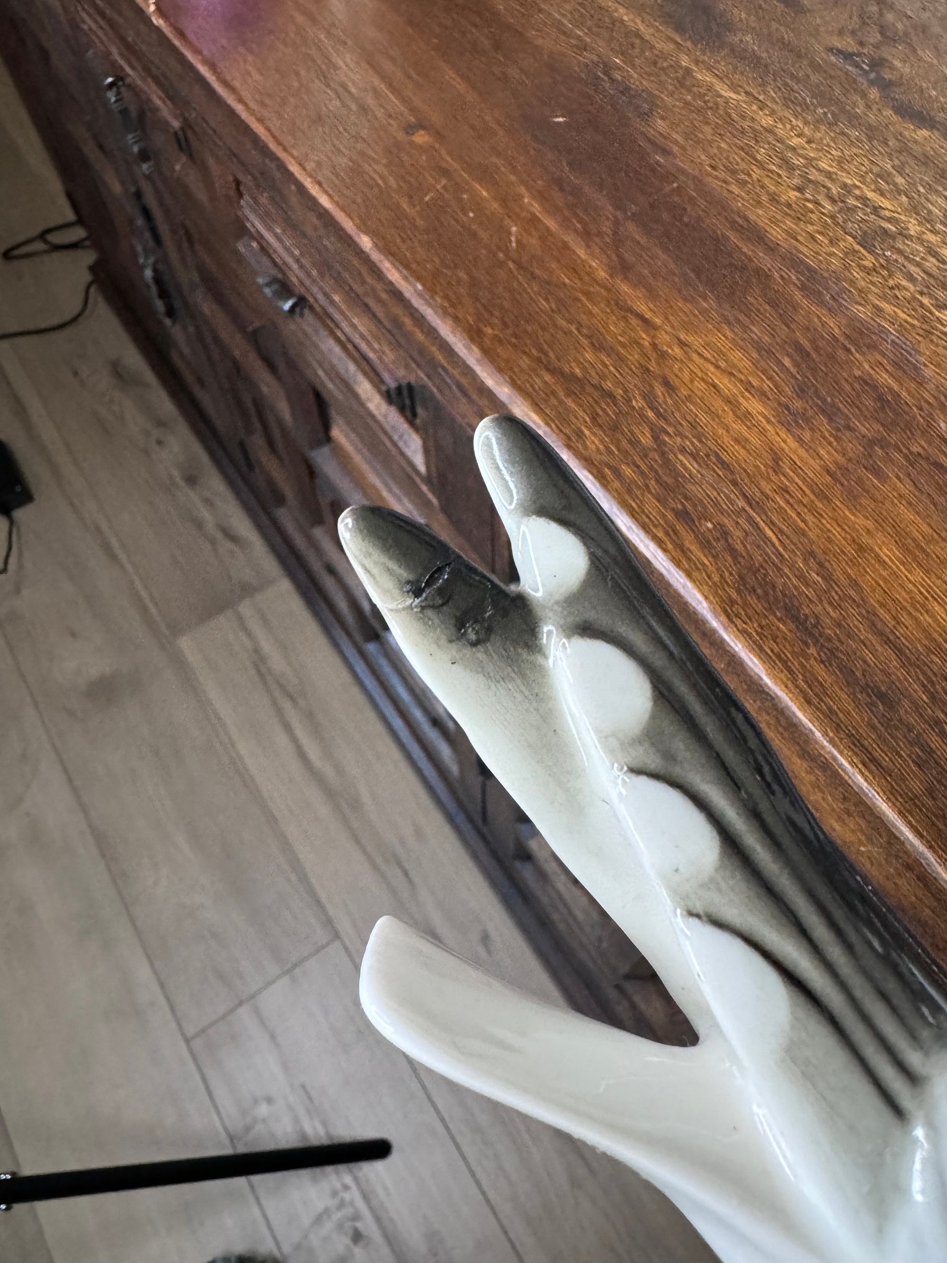 Rare Russian Lomonosov Porcelain Shore Bird *Repaired*