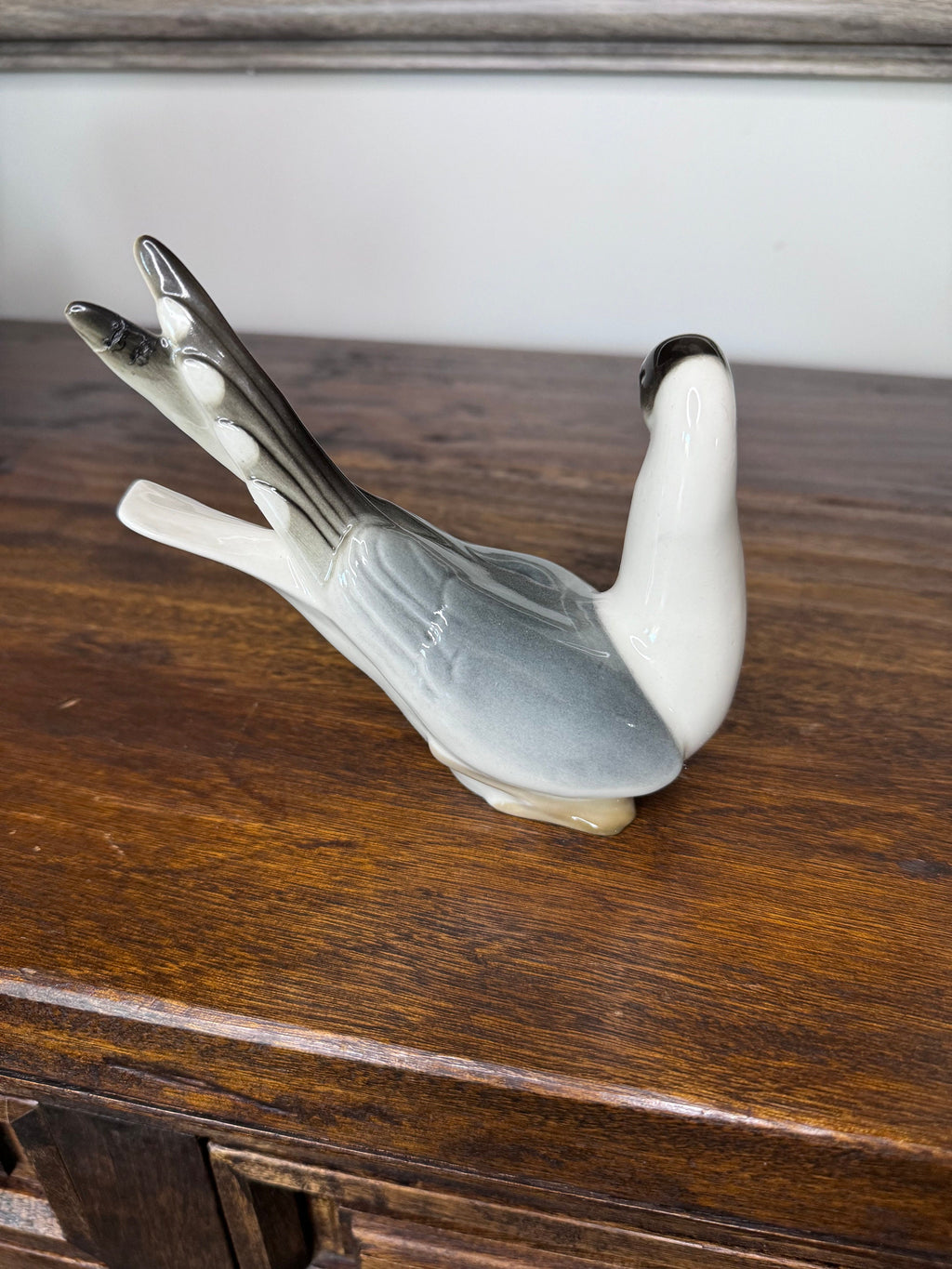 Rare Russian Lomonosov Porcelain Shore Bird *Repaired*