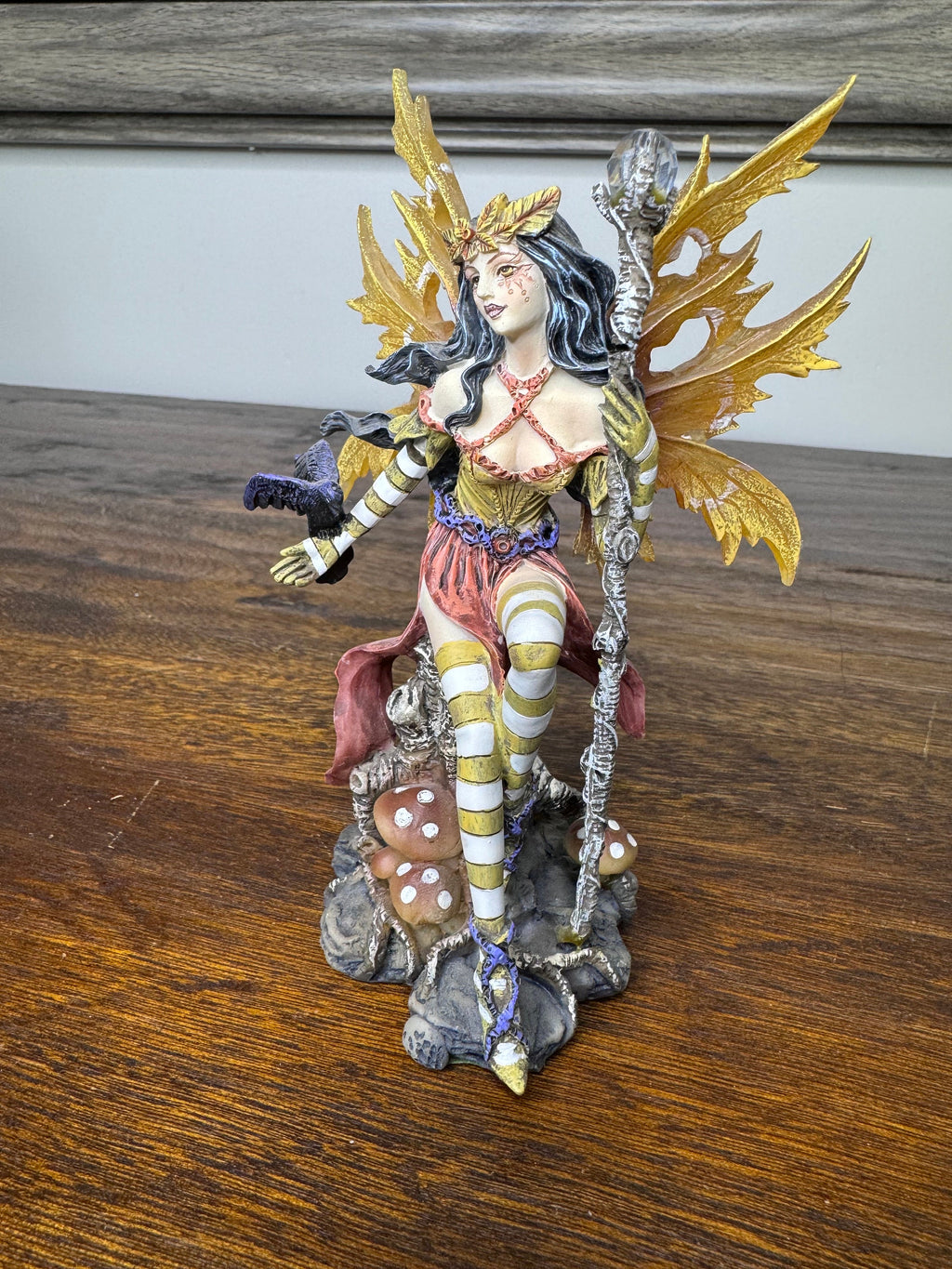 Autumn Fairy with Raven and Scepter