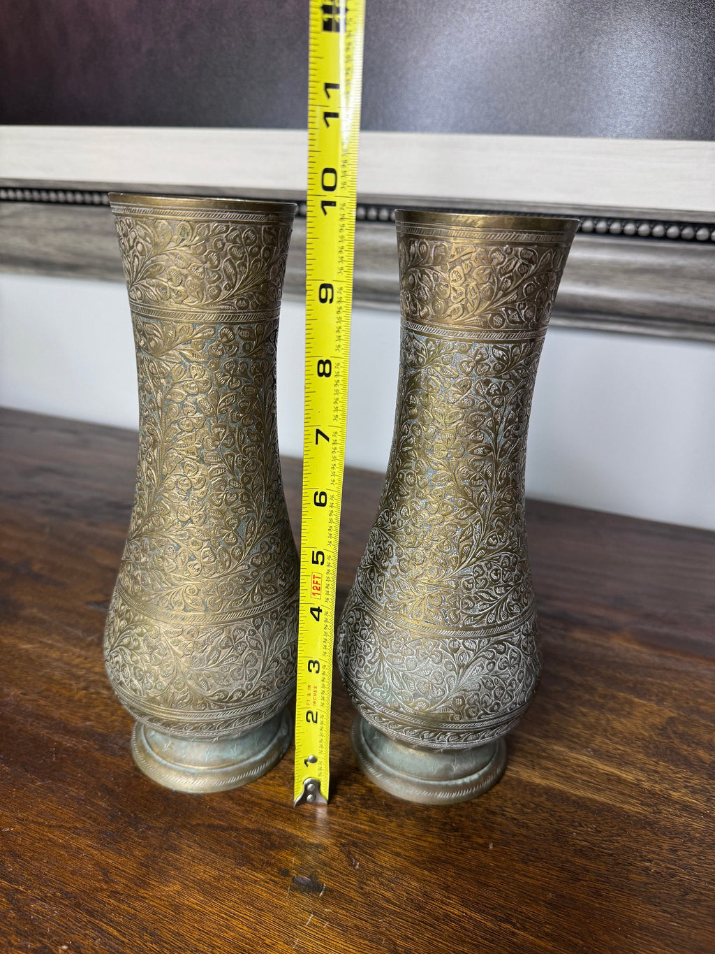 Vintage Set of Brass Vases made in India