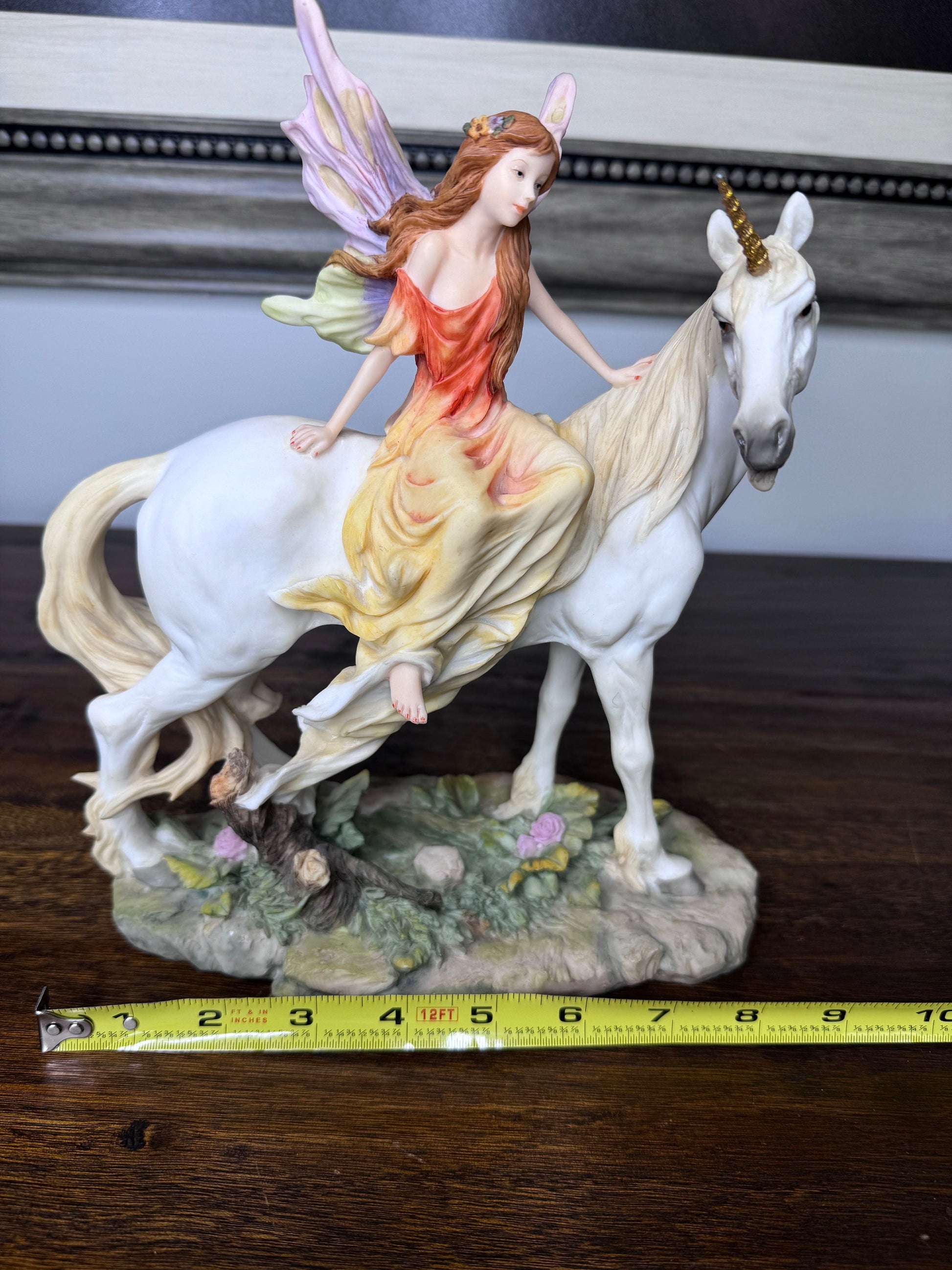 Beautiful Fairy and Unicorn Figurine by Veronese