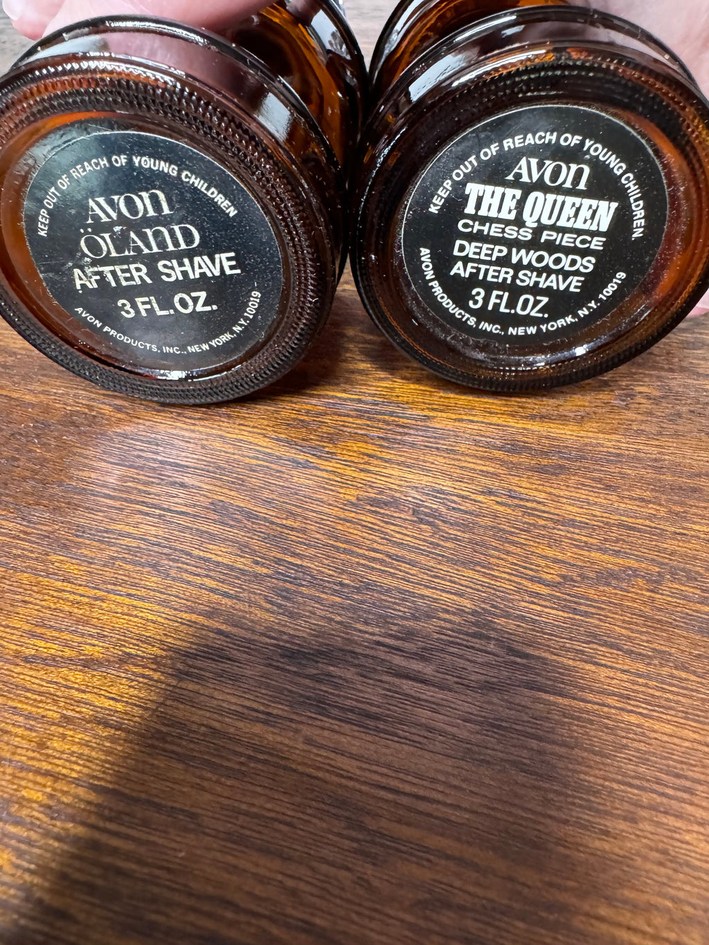 2 vintage 1970’s Avon The Queen Chess Piece Fragrance Bottles