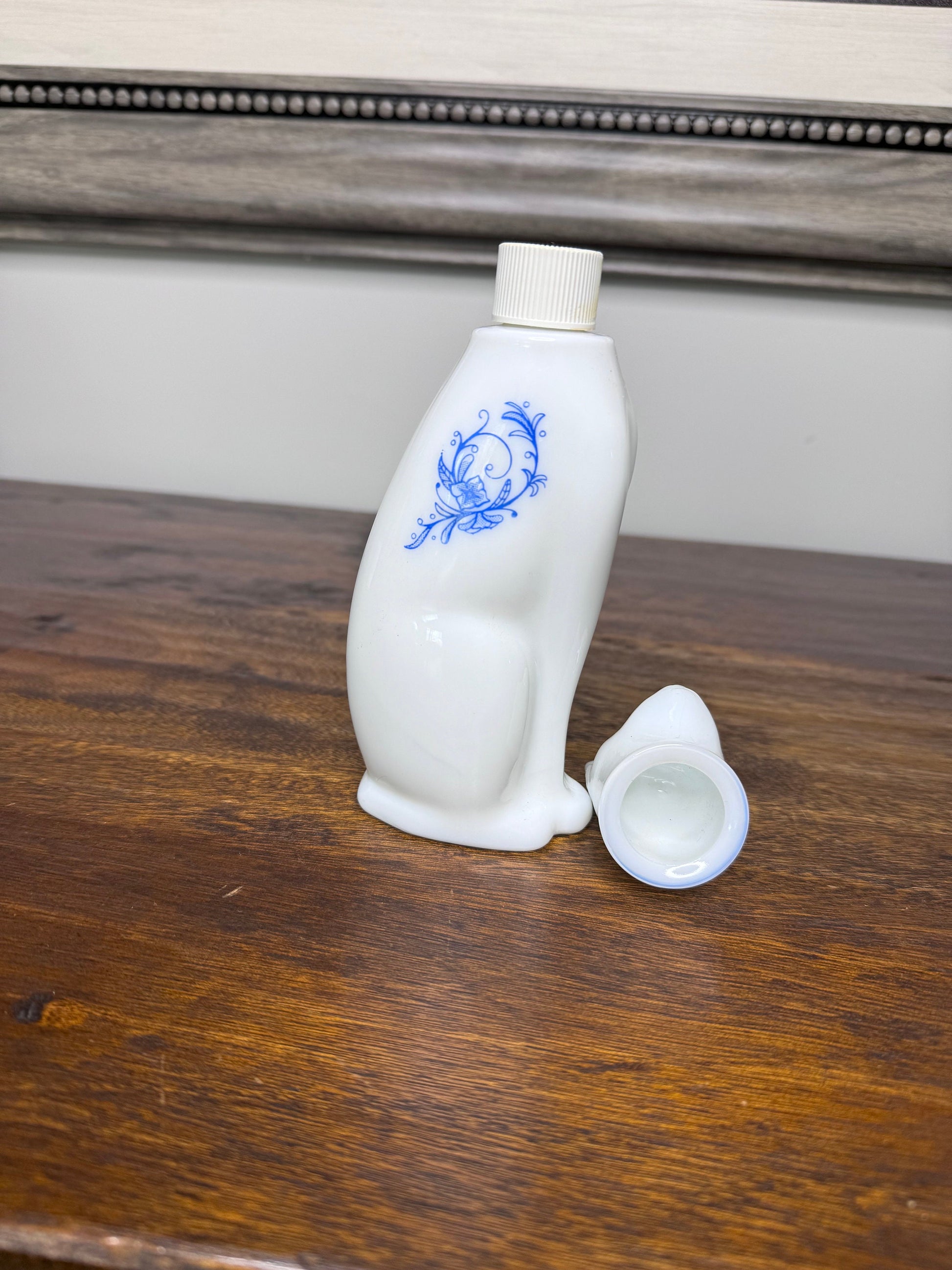 Vintage 1970’s Avon Milk Glass Fragrance Bottle