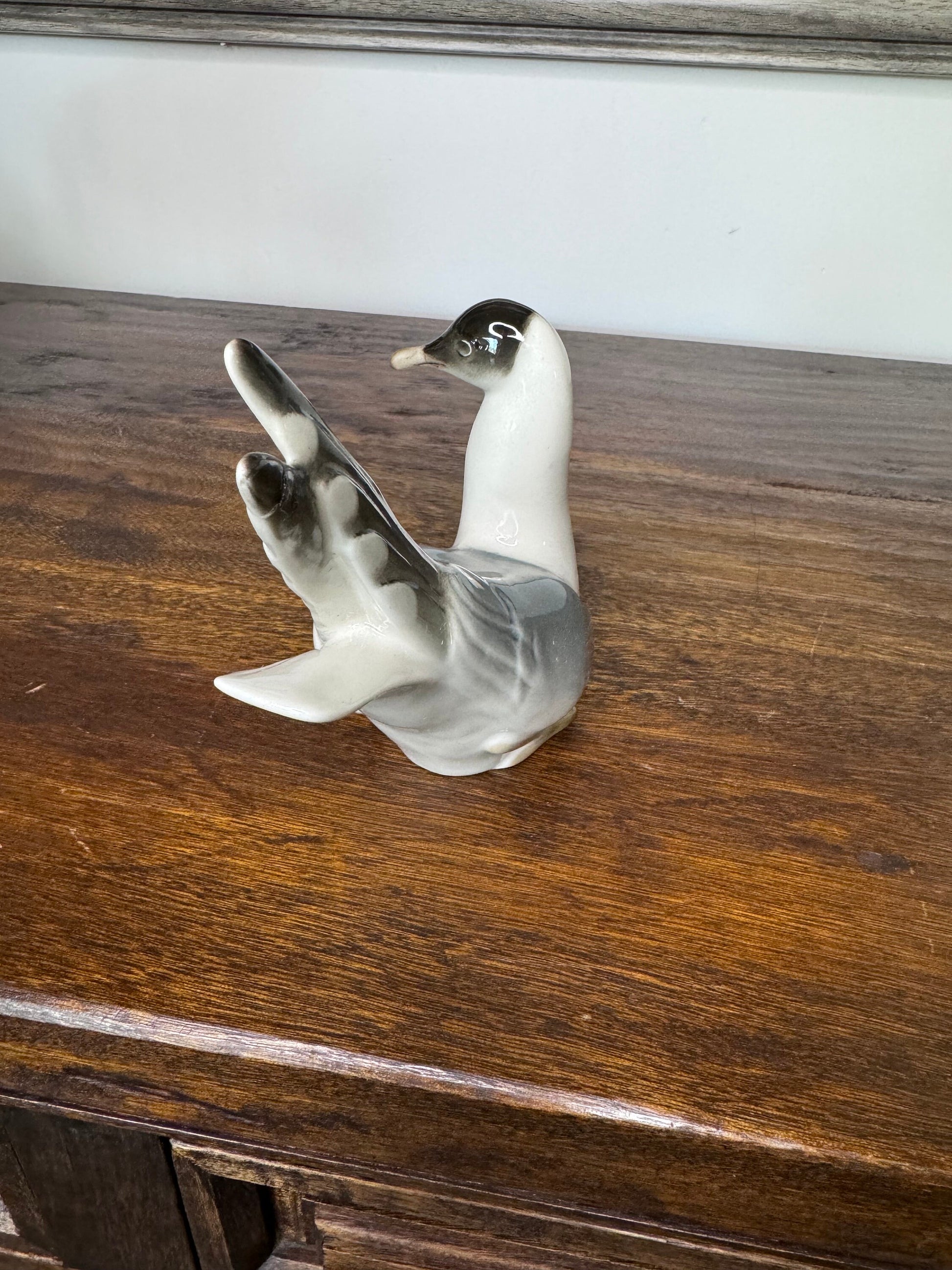 Rare Russian Lomonosov Porcelain Shore Bird *Repaired*