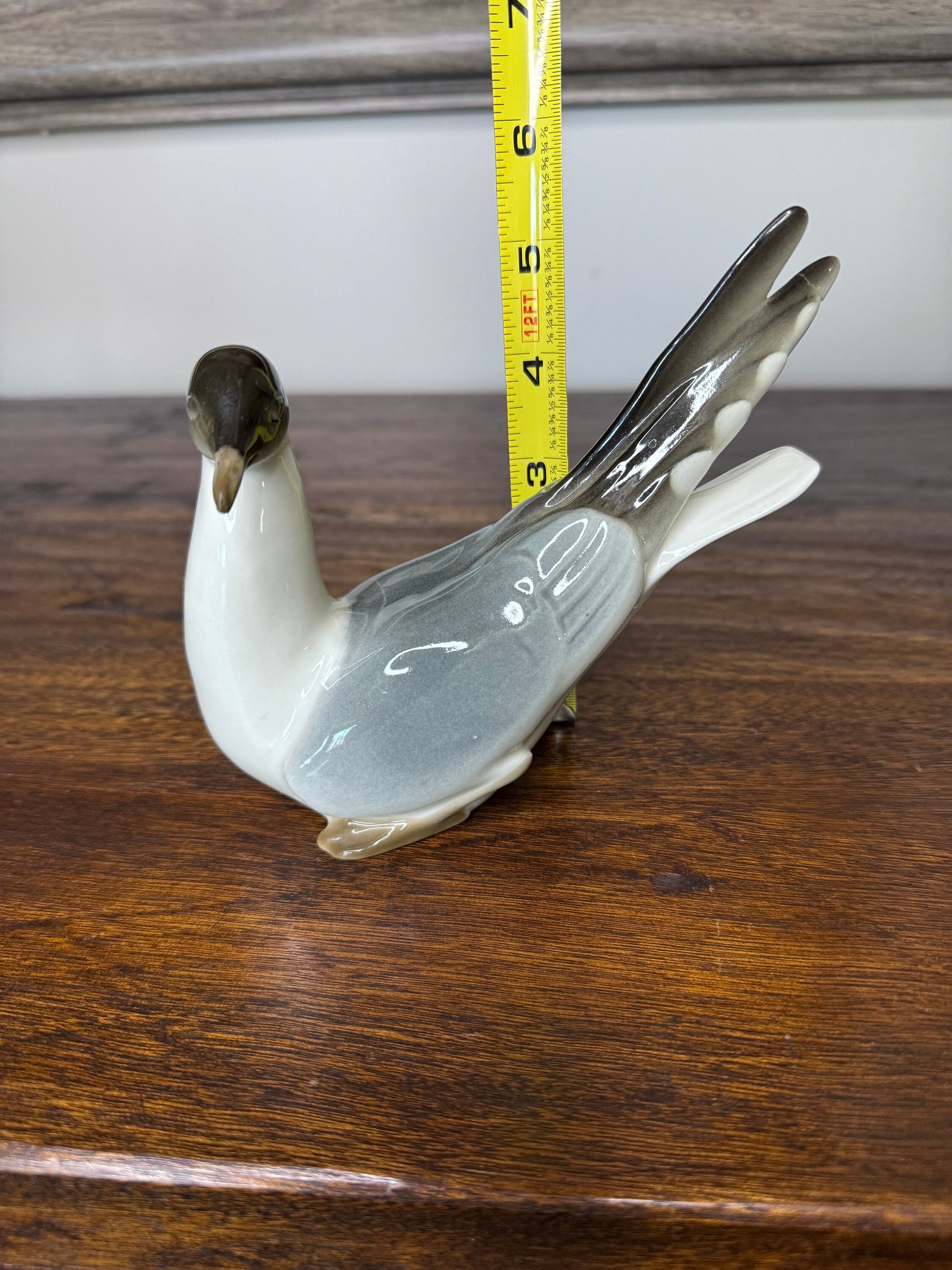 Rare Russian Lomonosov Porcelain Shore Bird *Repaired*