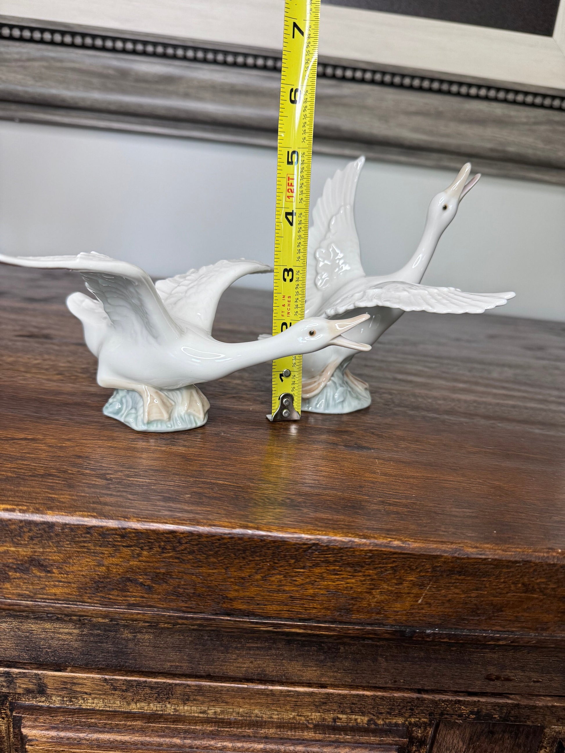Set of Lladro Geese Taking Flight