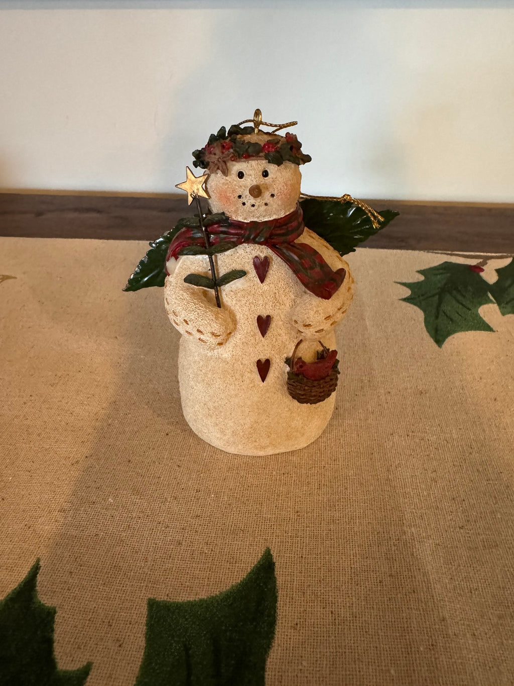 Christmas Snowman Angel Ornament