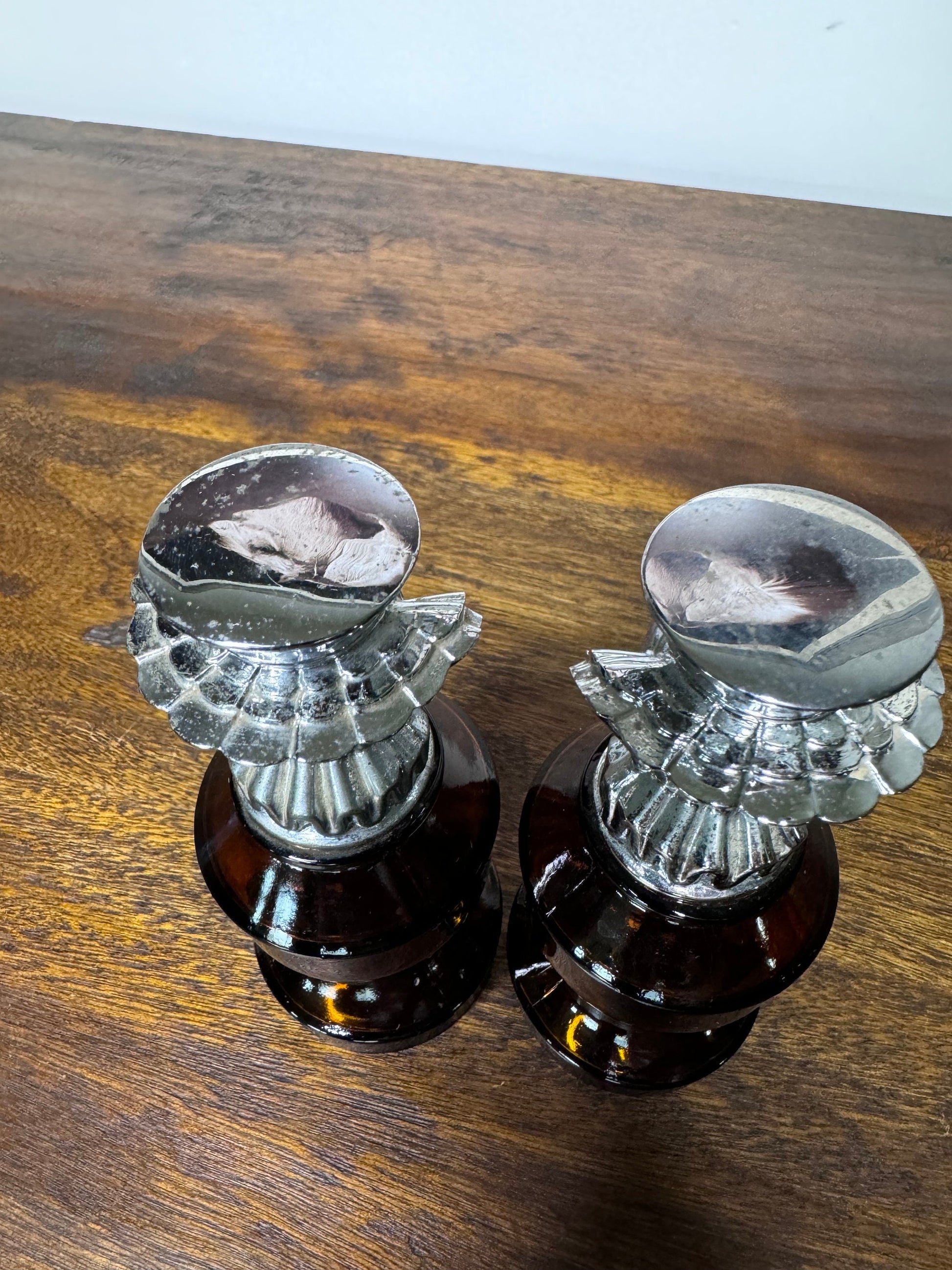 2 vintage 1970’s Avon The Queen Chess Piece Fragrance Bottles