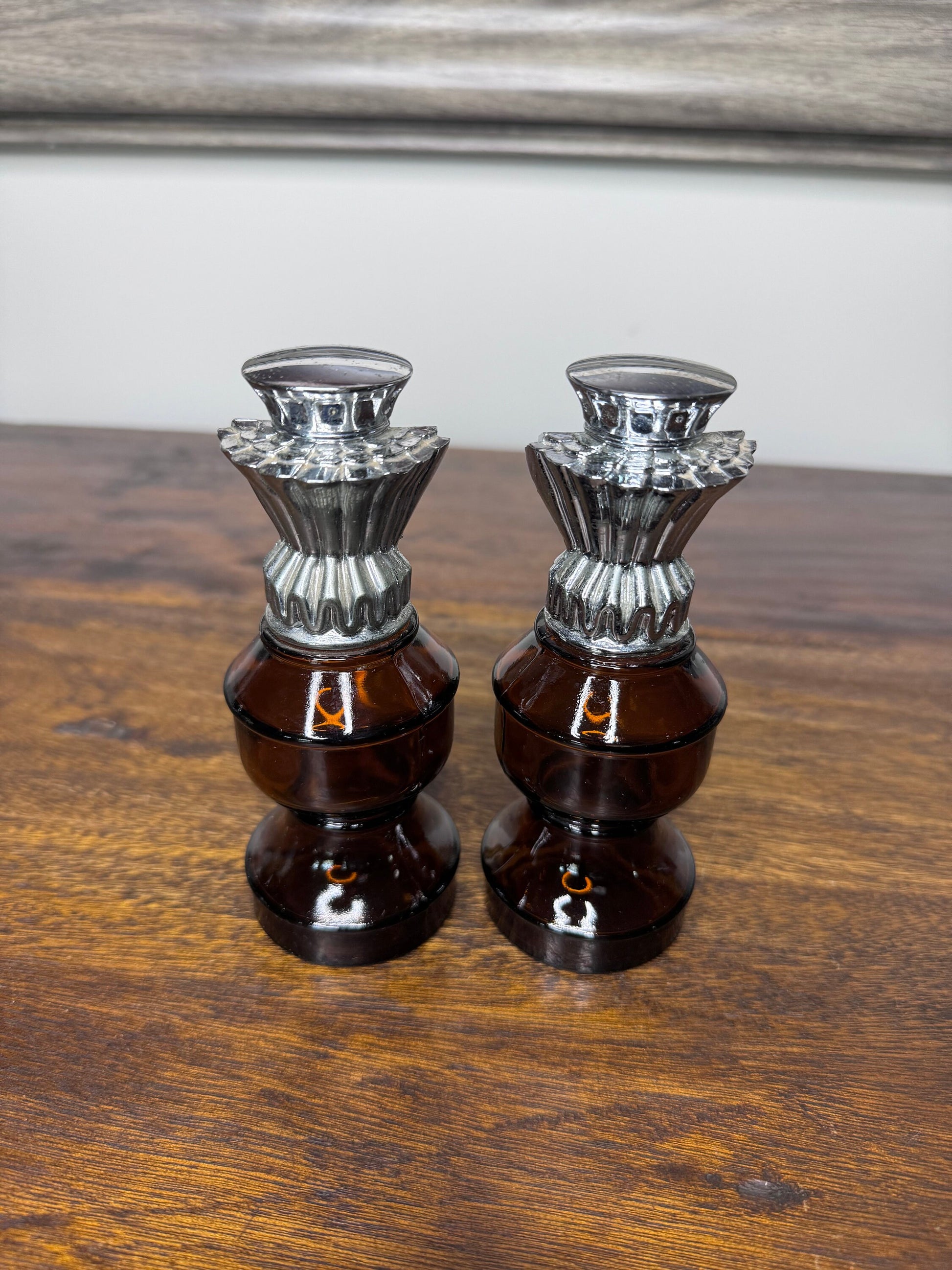 2 vintage 1970’s Avon The Queen Chess Piece Fragrance Bottles