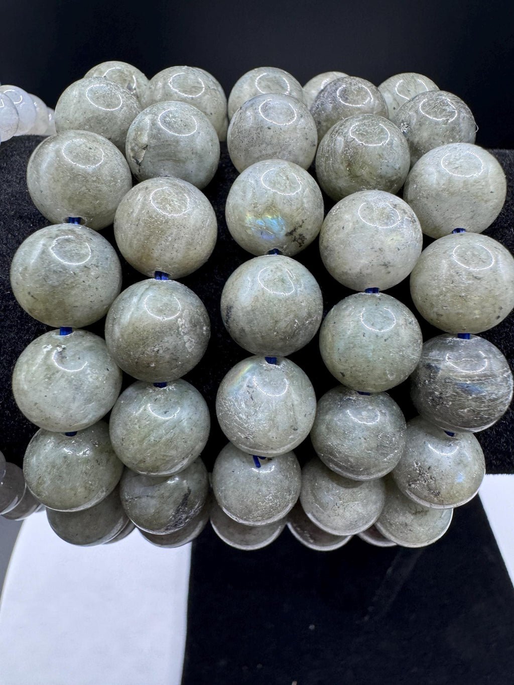 Flashy Labradorite Beaded Bracelet