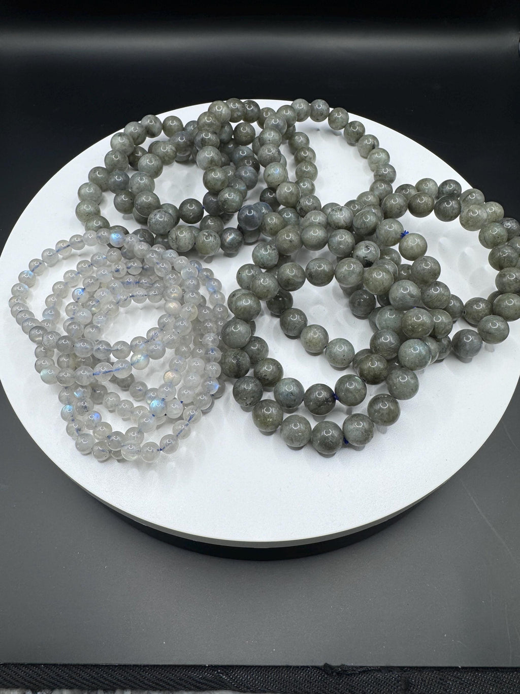 Flashy Labradorite Beaded Bracelet