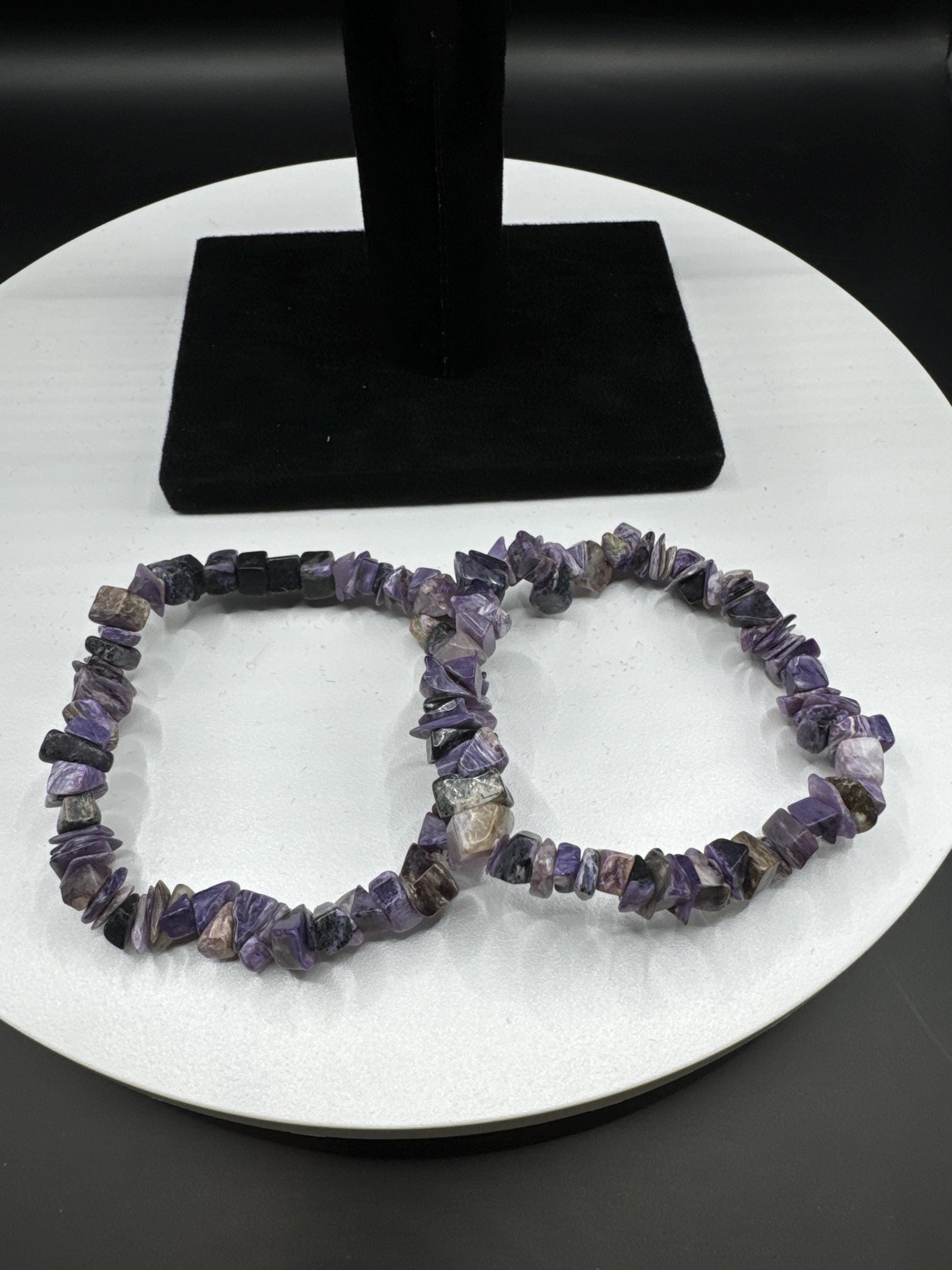Lepidolite Beaded Stretch Bracelet