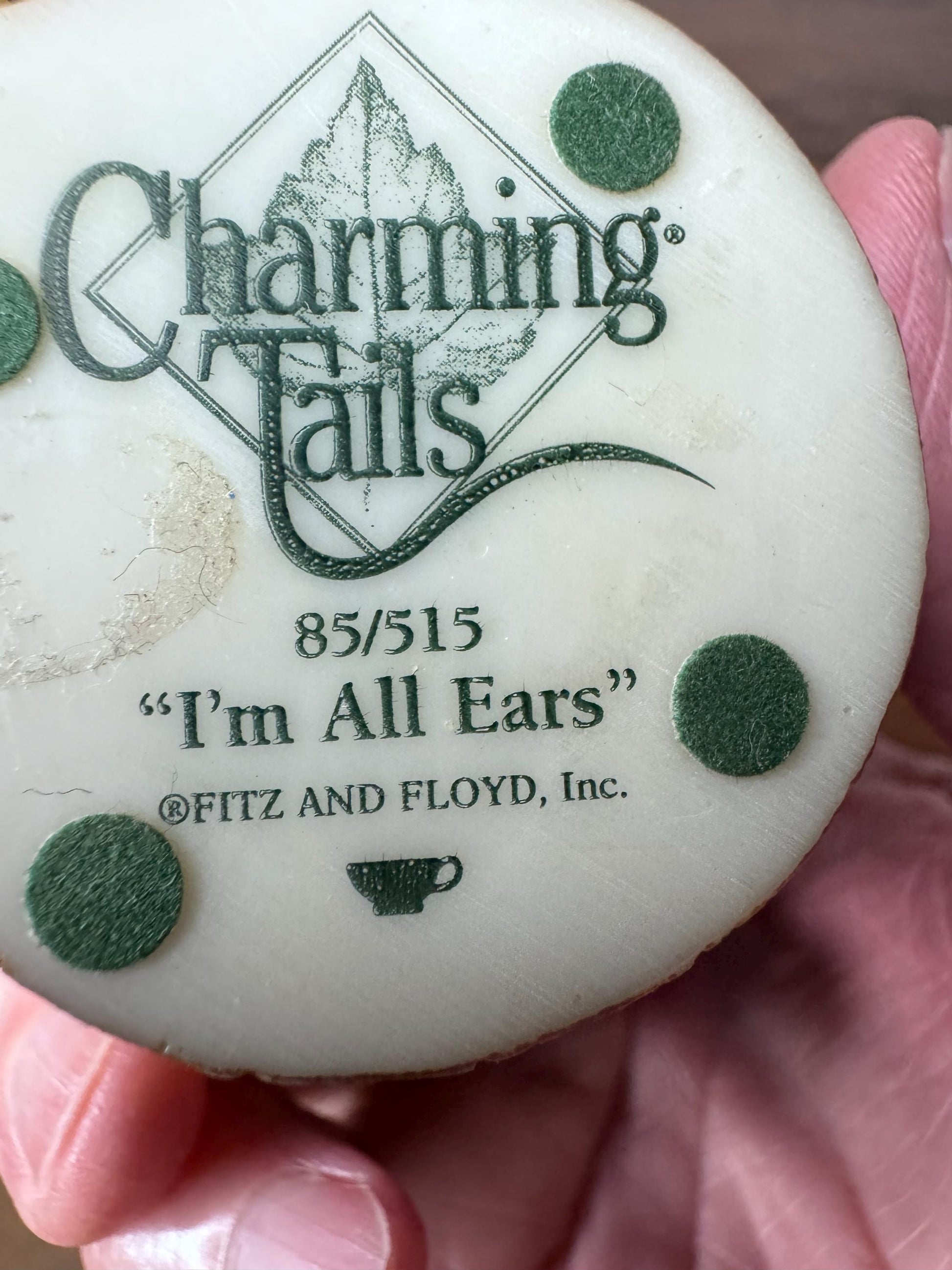 Fitz and Floyd Charming Tails “I’m All Ears” Racoon