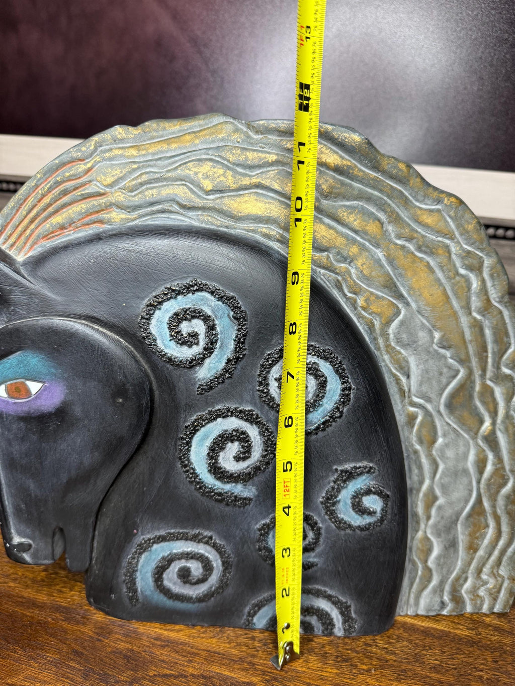 1999 Laurel Burch Art Deco Style Horse Bust