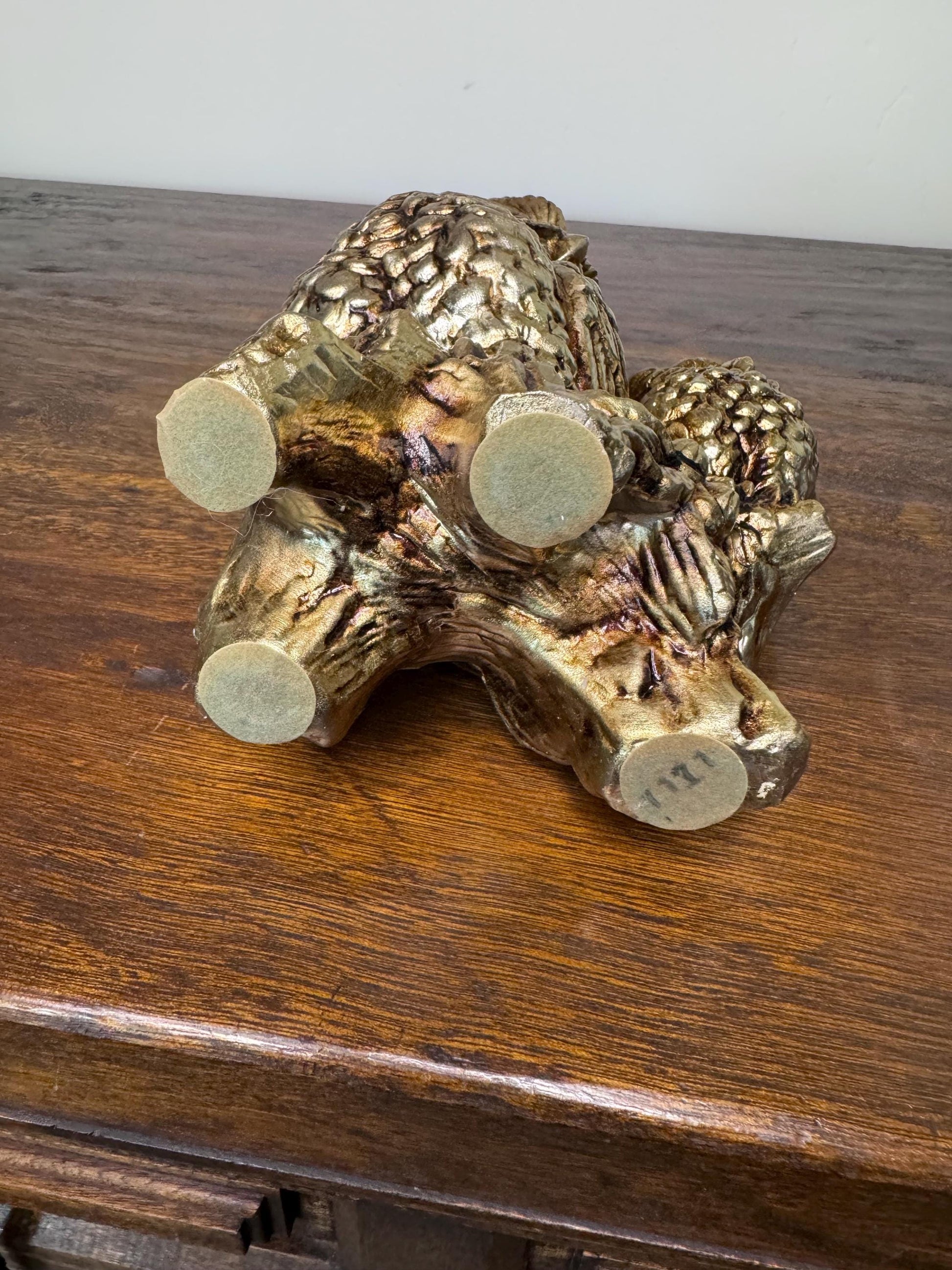 Vintage Lenwile Ardalt Artware Japan Goldtoned Mother and Baby Owl