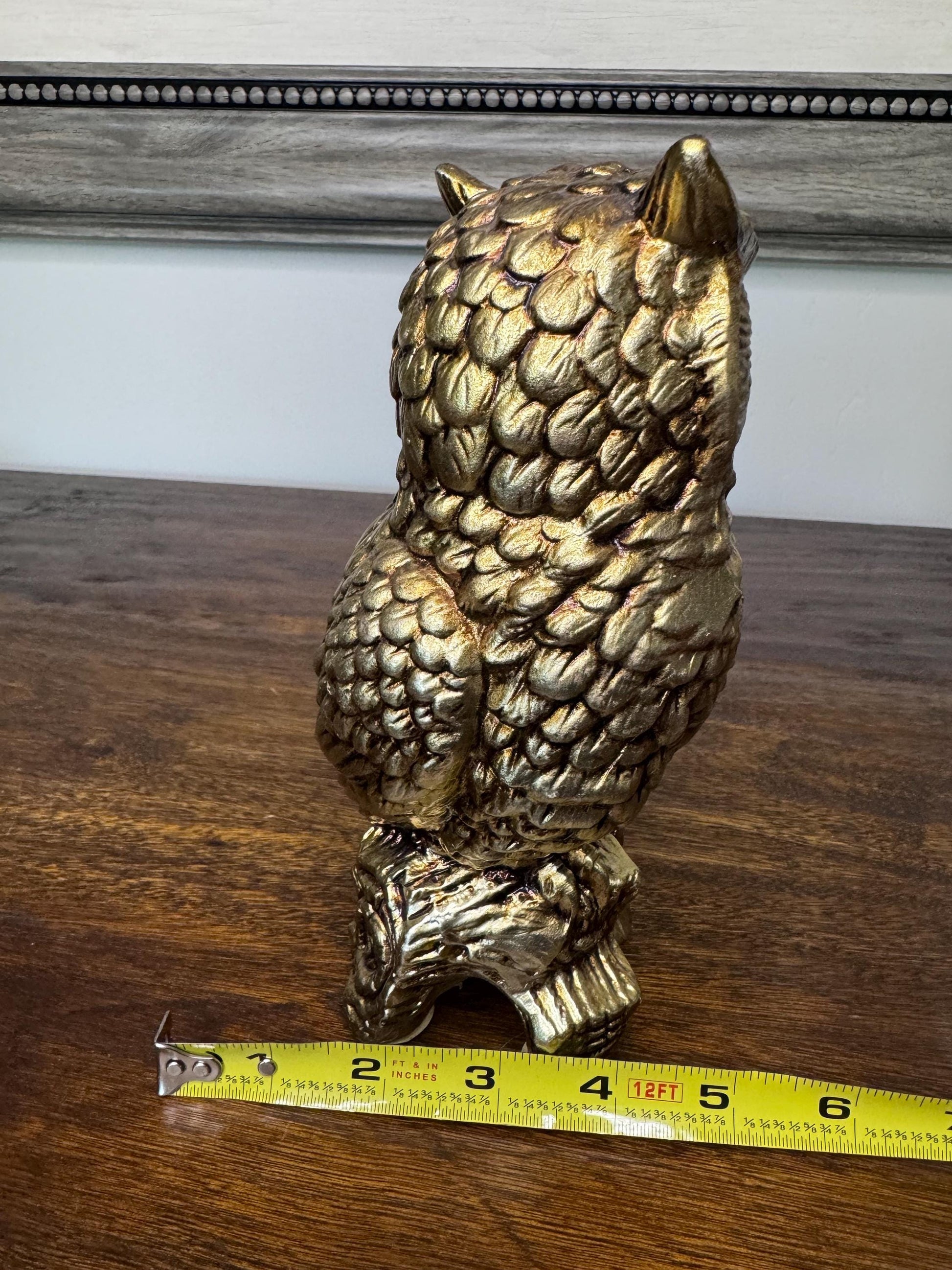 Vintage Lenwile Ardalt Artware Japan Goldtoned Mother and Baby Owl