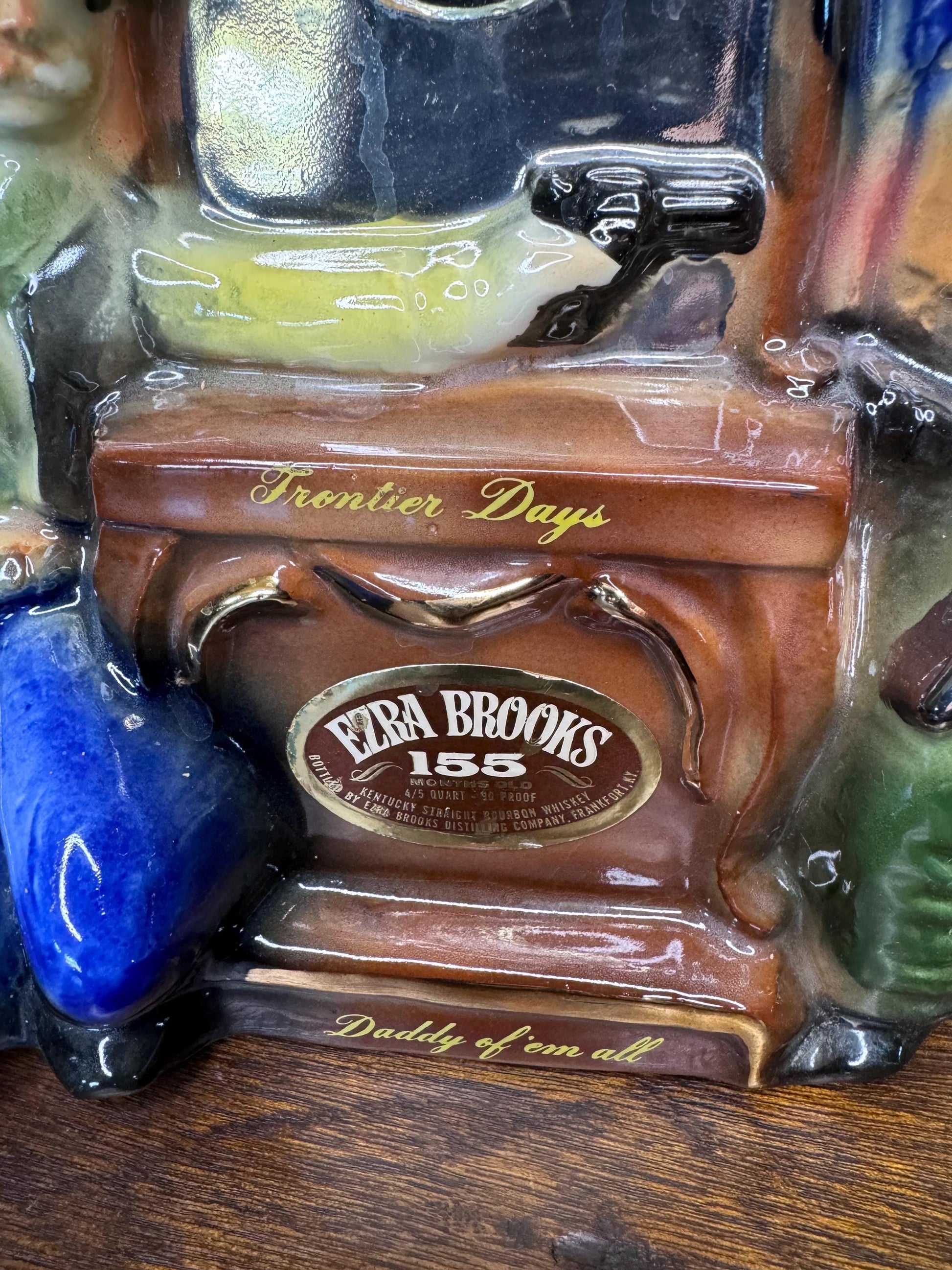 1970 Ezra Brooks Frontier Days Empty Decanter
