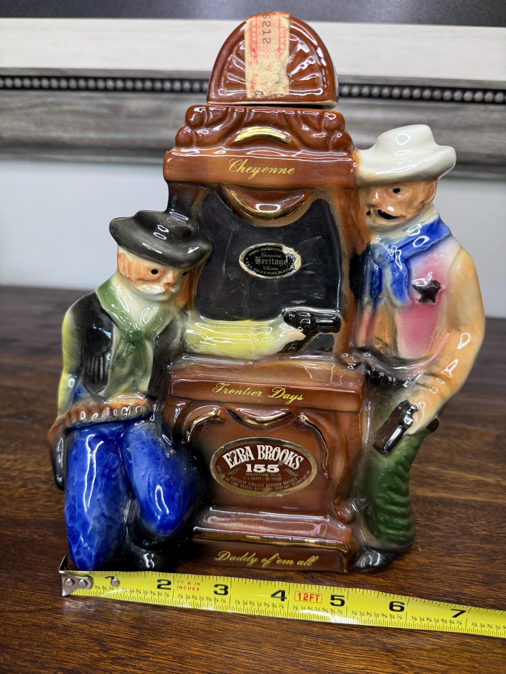 1970 Ezra Brooks Frontier Days Empty Decanter