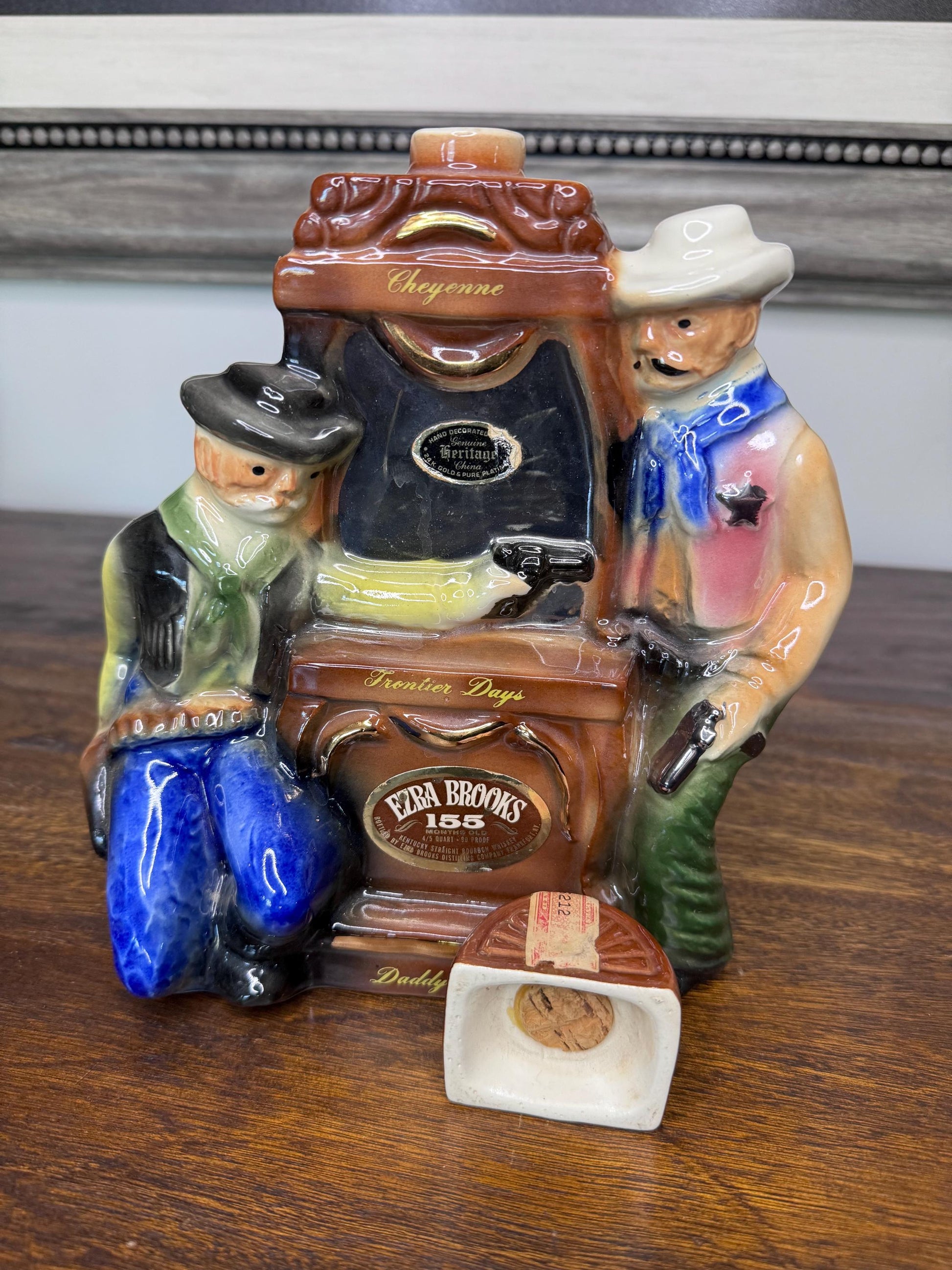 1970 Ezra Brooks Frontier Days Empty Decanter