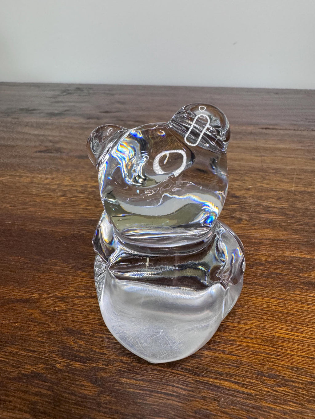 Vintage Crystal Bear Paperweight/ Figurine