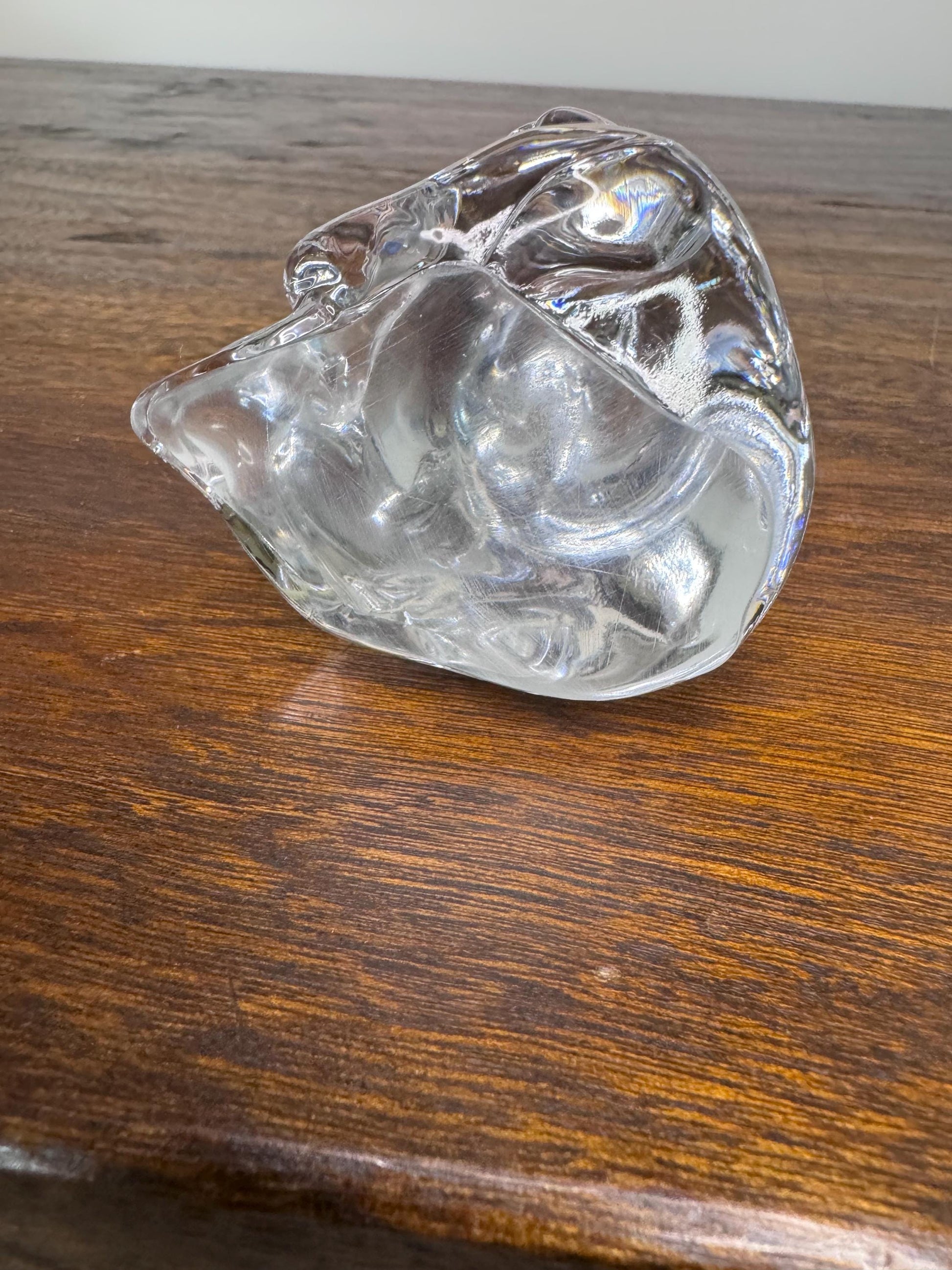 Vintage Crystal Bear Paperweight/ Figurine