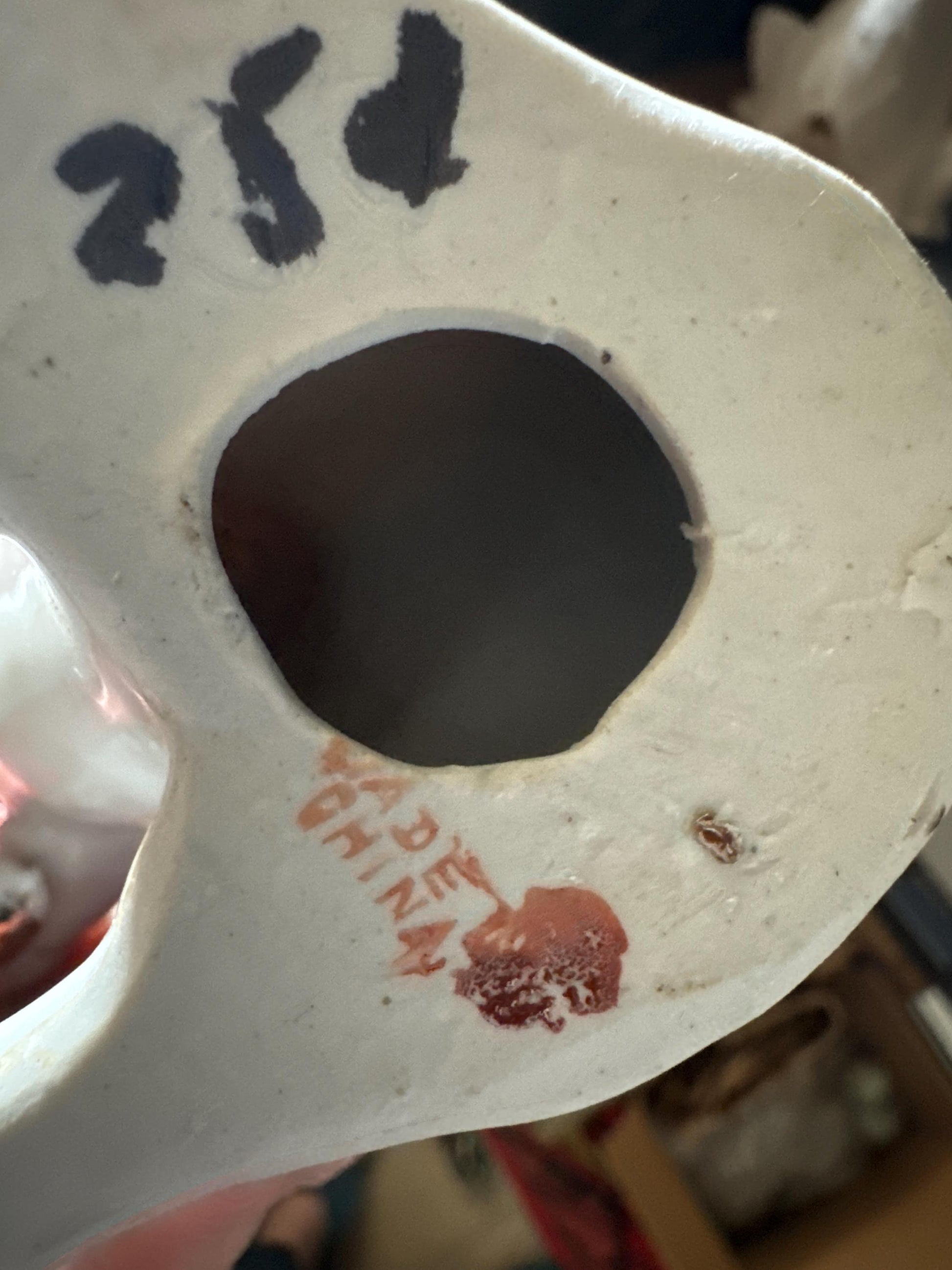 Vintage White Ceramic Unicorn with Gold Toned Horn and Trim