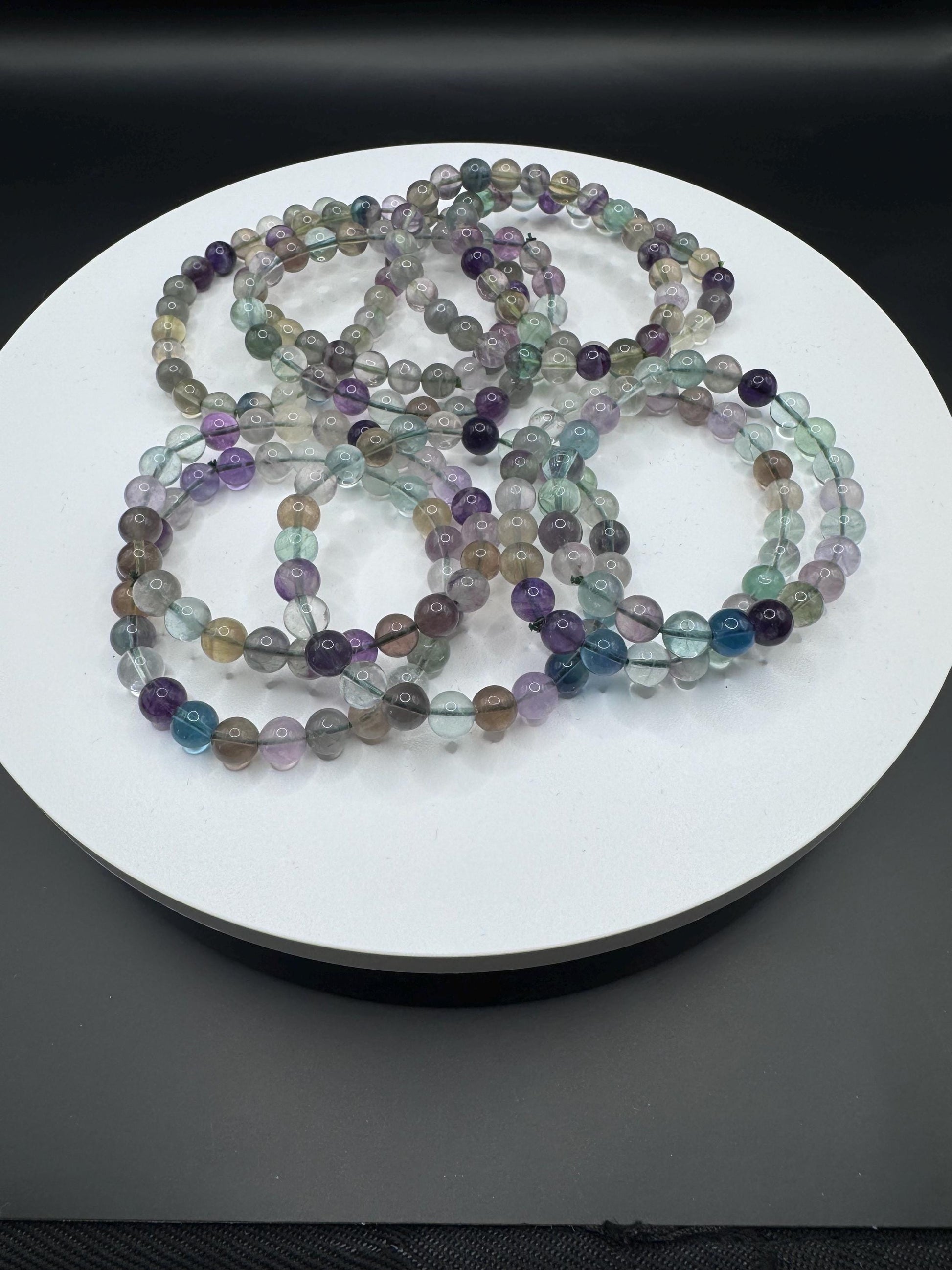 Stunning Rainbow Flourite Beaded Bracelets