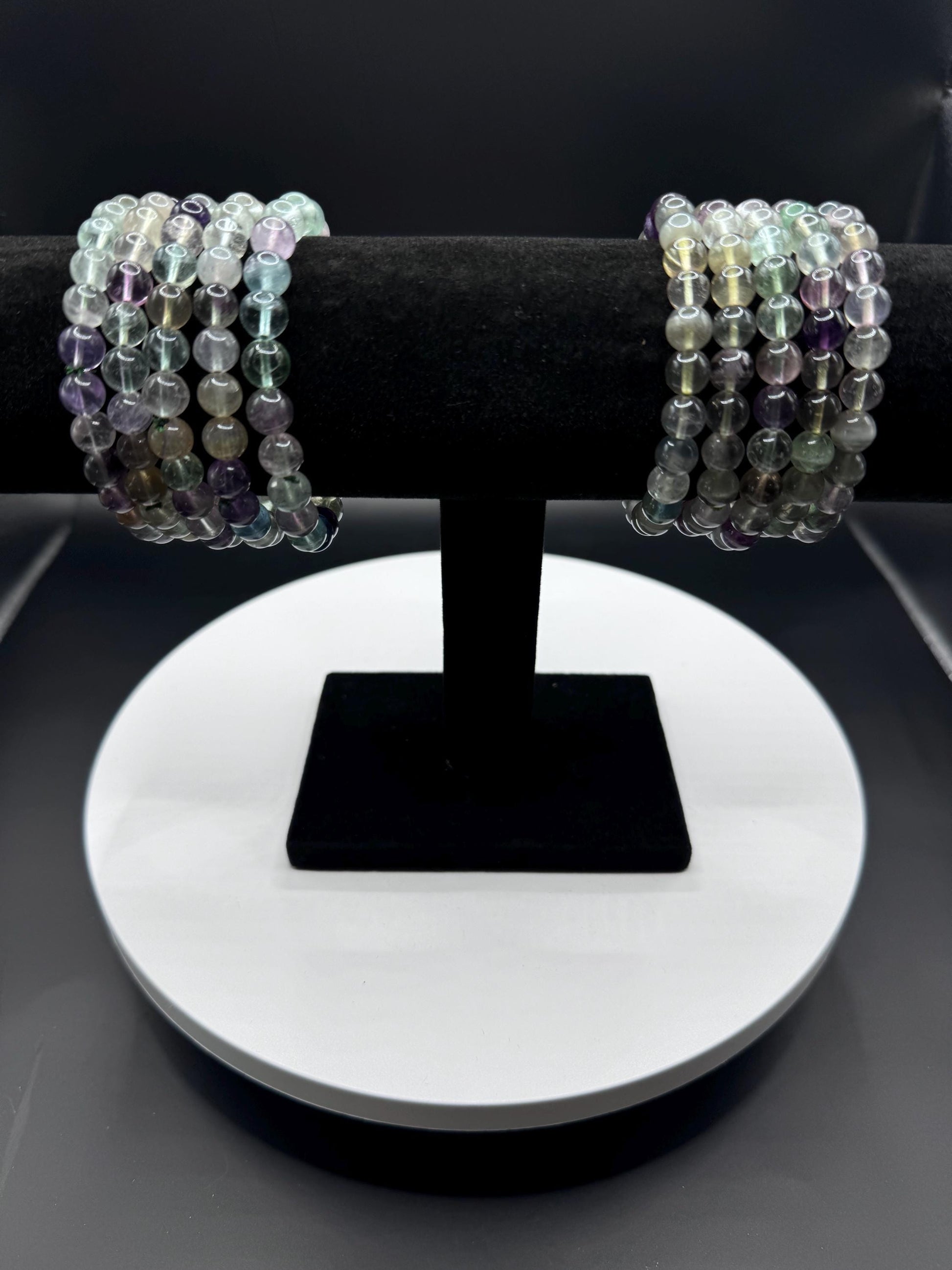 Stunning Rainbow Flourite Beaded Bracelets