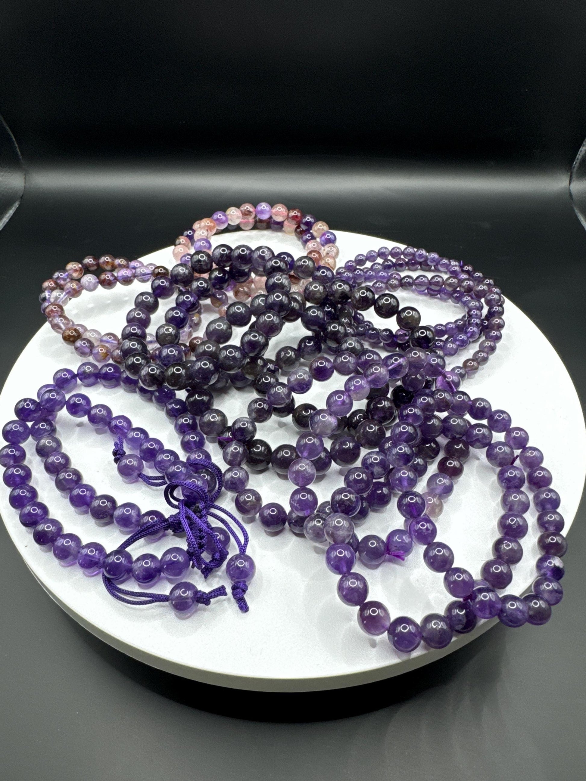 Amethyst Beaded Bracelets