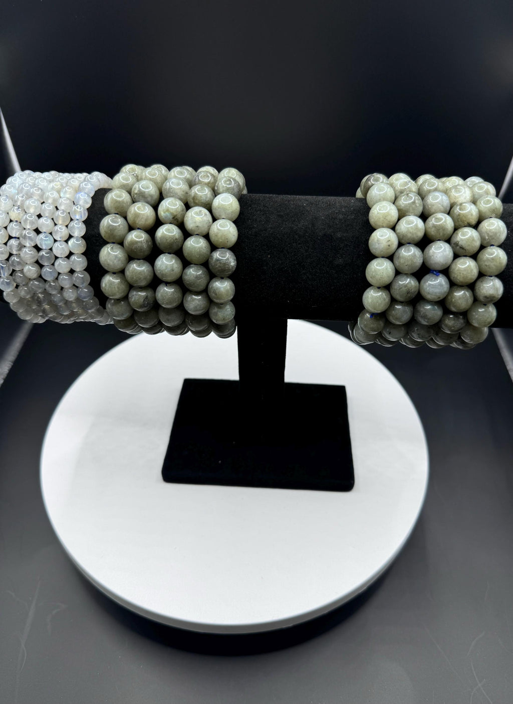 Flashy Labradorite Beaded Bracelet