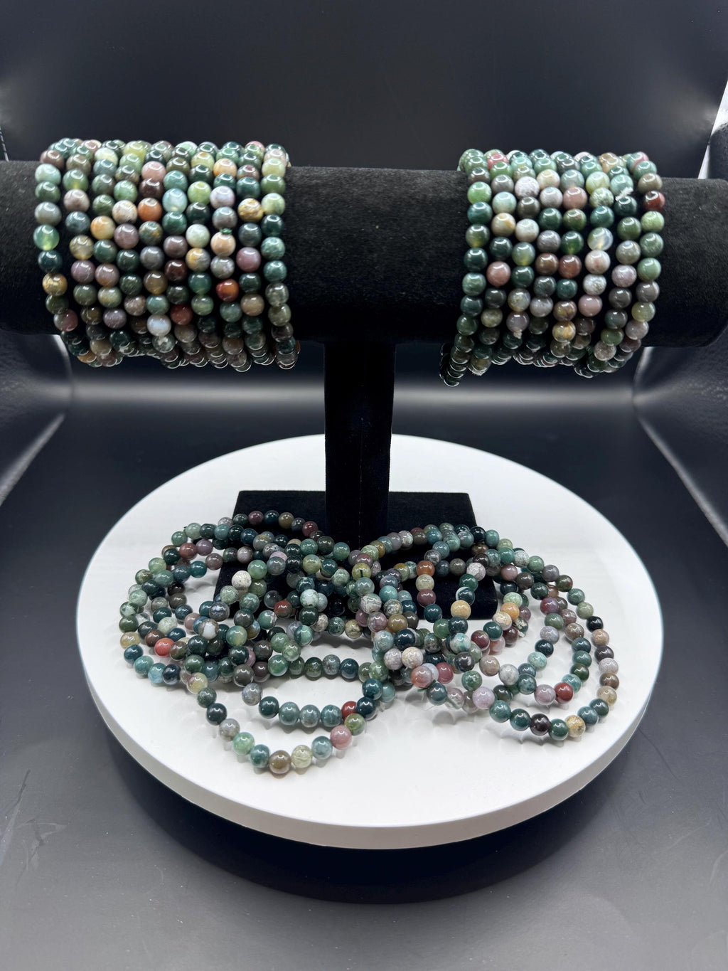 Fancy Sea Jasper Beaded Stretch Bracelets