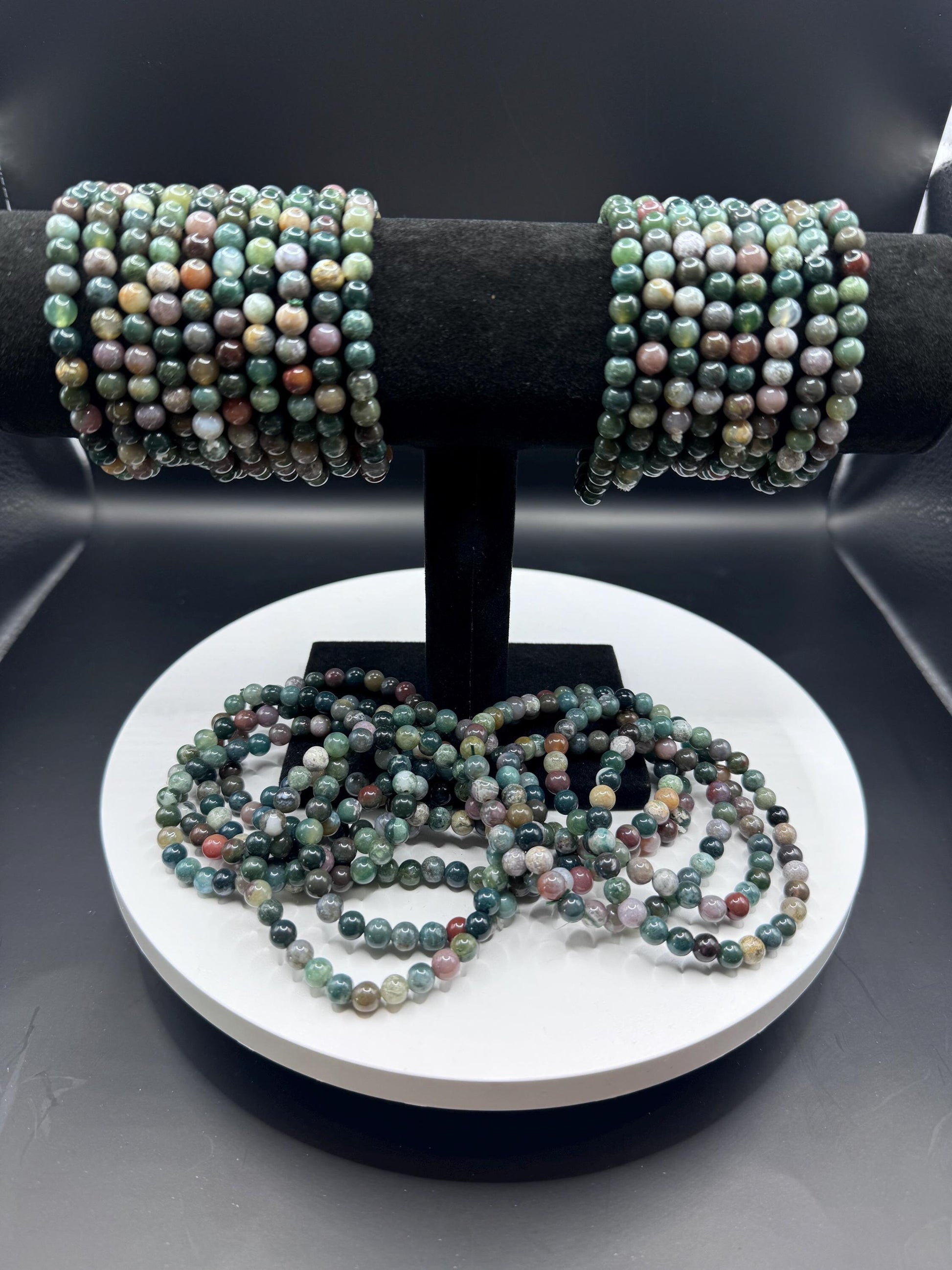 Fancy Sea Jasper Beaded Stretch Bracelets