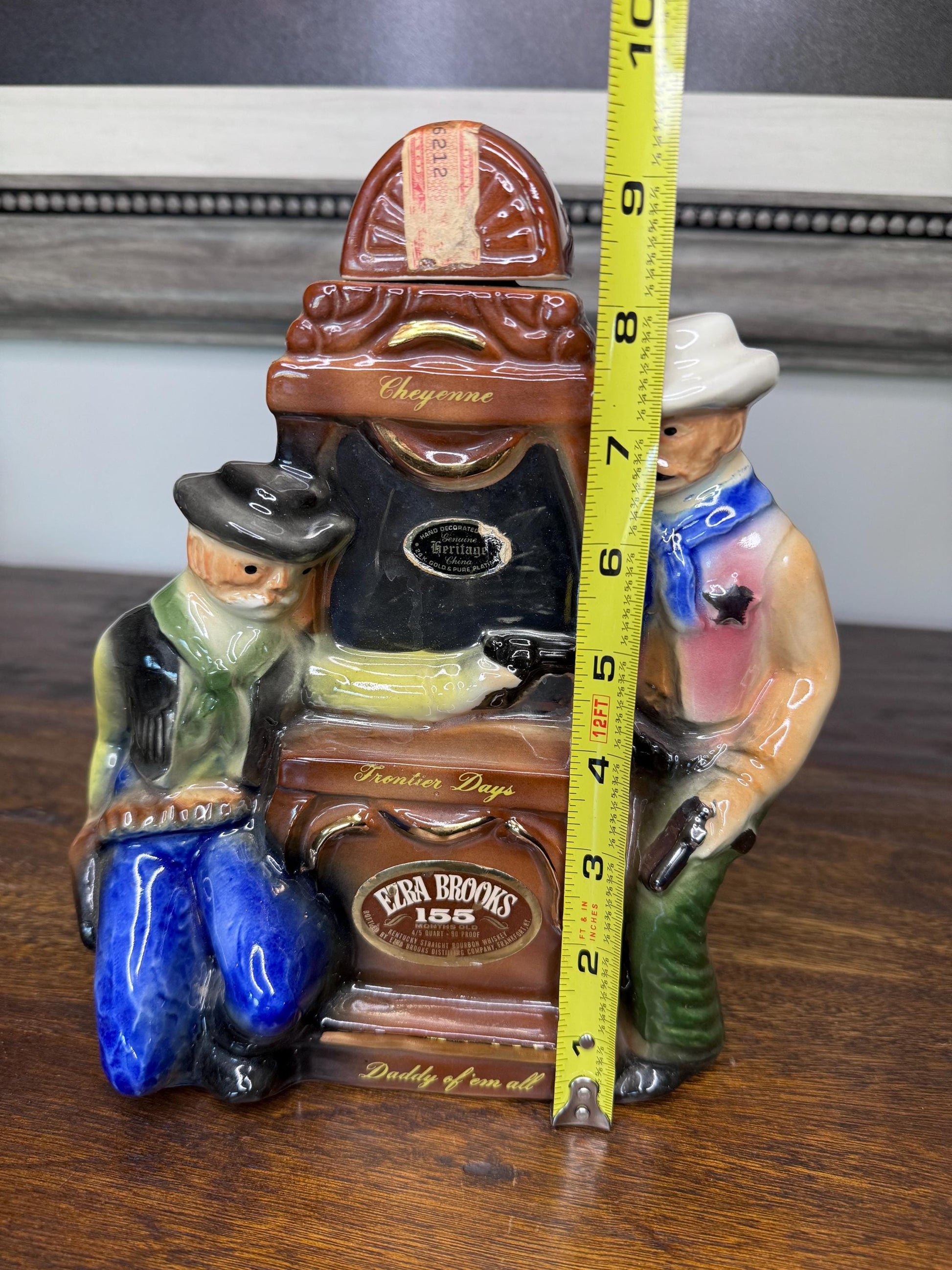 1970 Ezra Brooks Frontier Days Empty Decanter