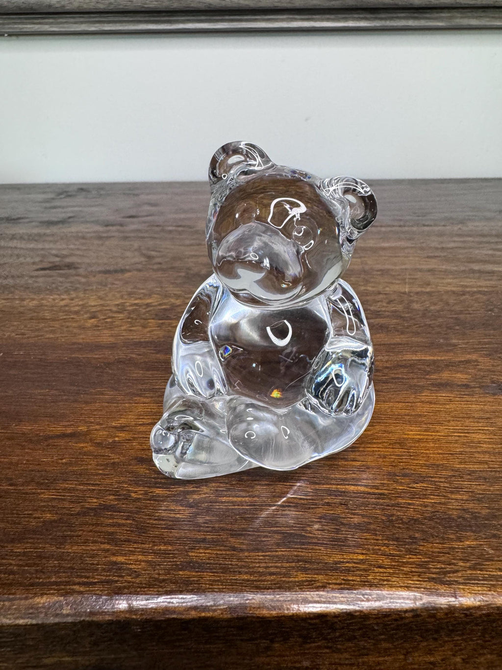 Vintage Crystal Bear Paperweight/ Figurine