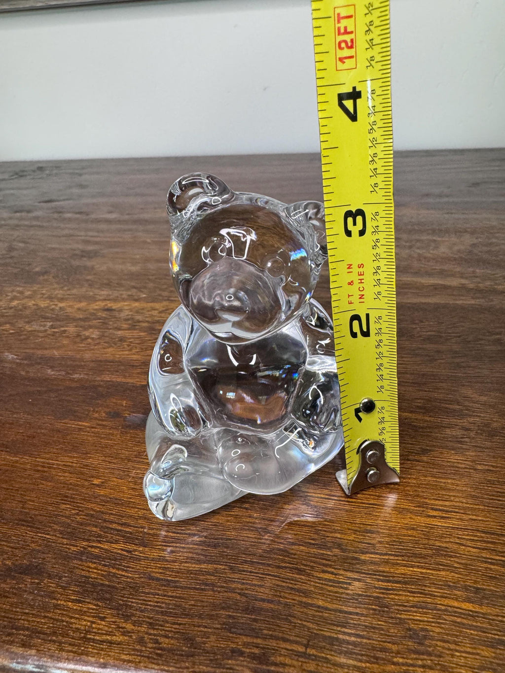 Vintage Crystal Bear Paperweight/ Figurine