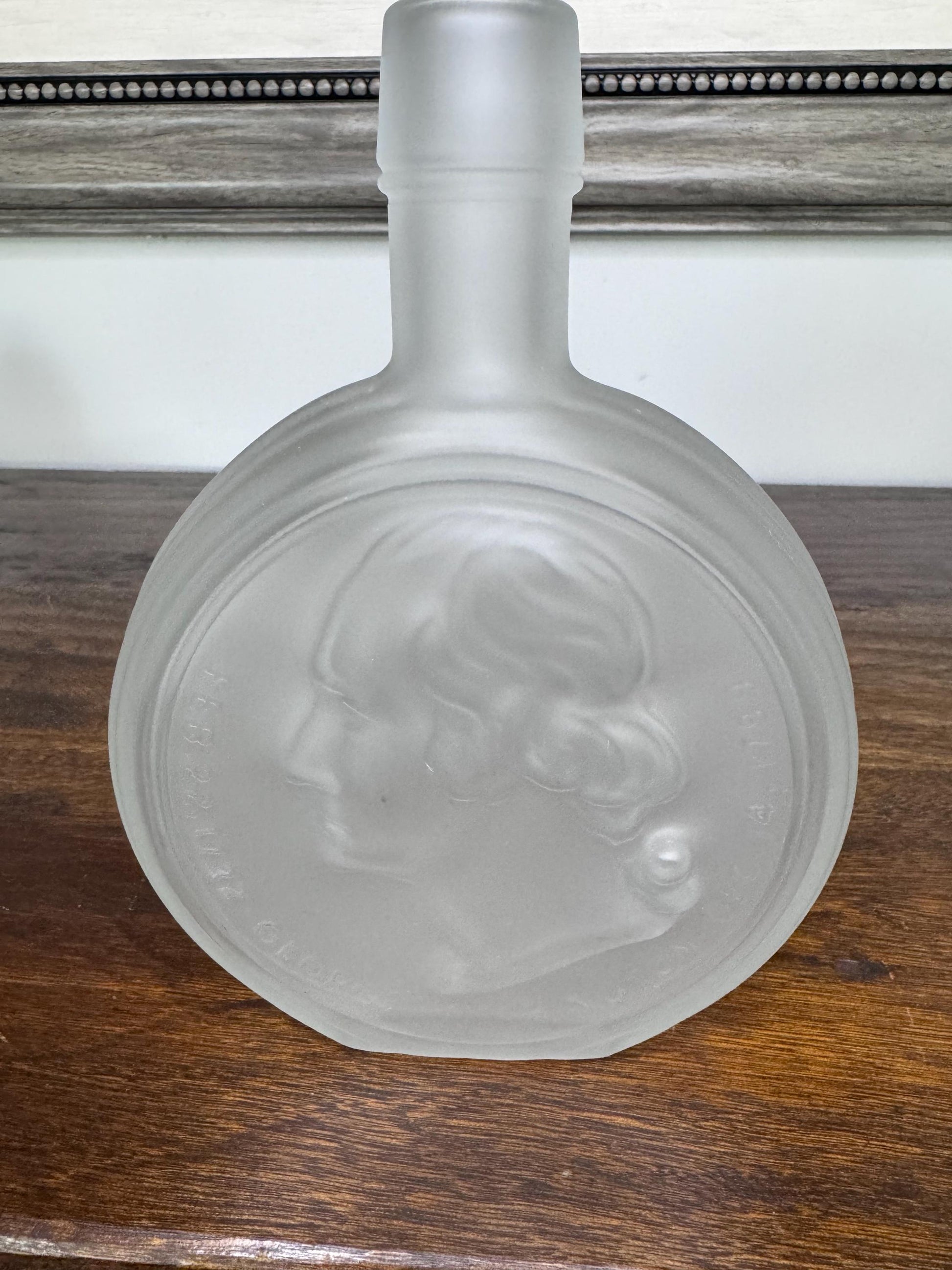 Vintage Frosted Wheaton Glass George Washington Commemorative Bottle- READ FULL DESCRIPTION