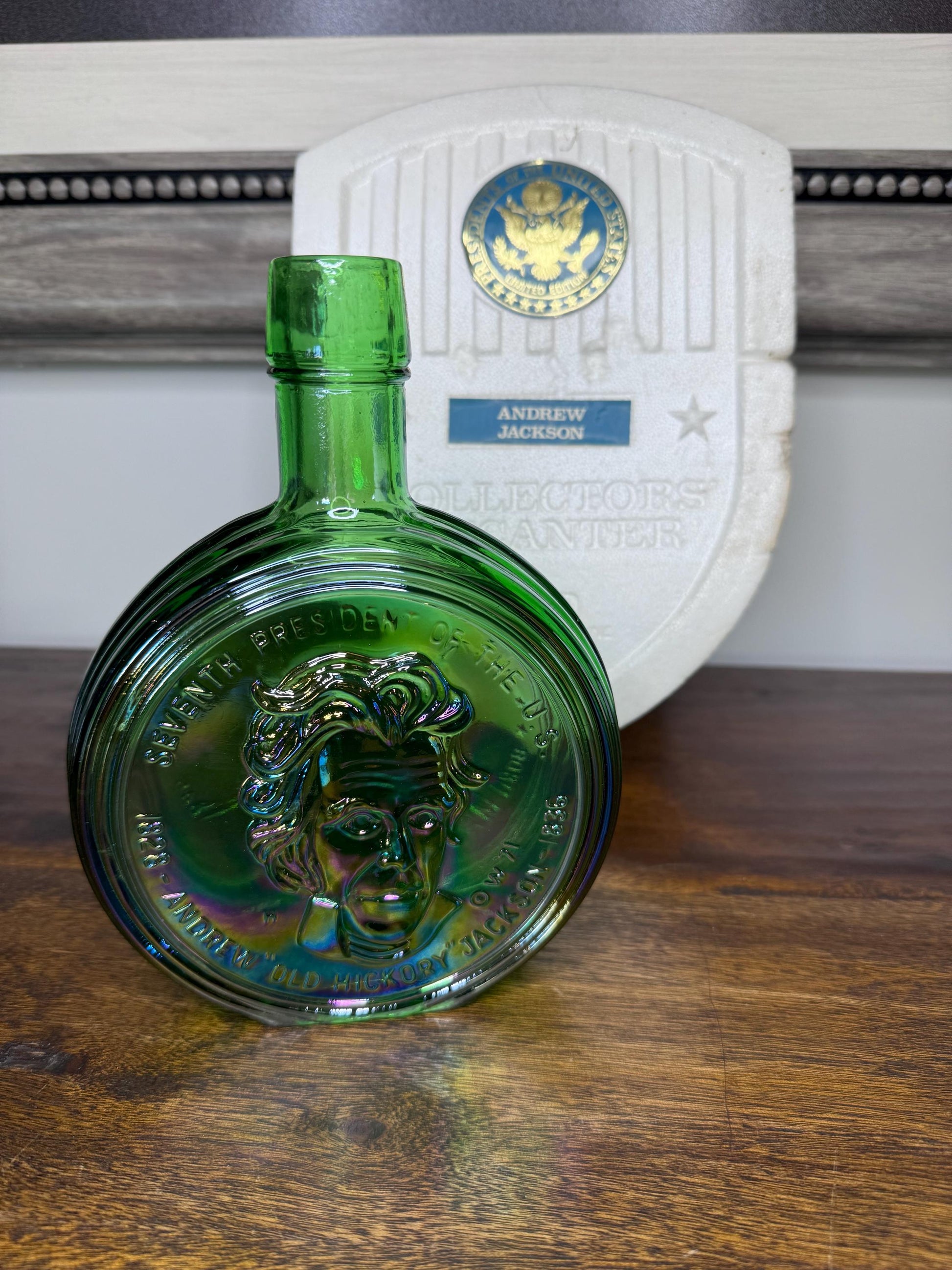 Vintage Wheaton Glass US President Series Andrew Jackson 1 ST Edition Decanter with Original Box